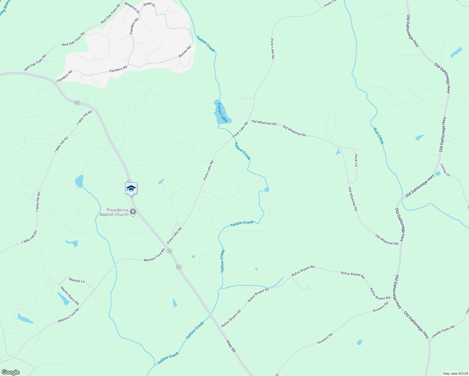 map of restaurants, bars, coffee shops, grocery stores, and more near 359 Pinewood Place in Dahlonega