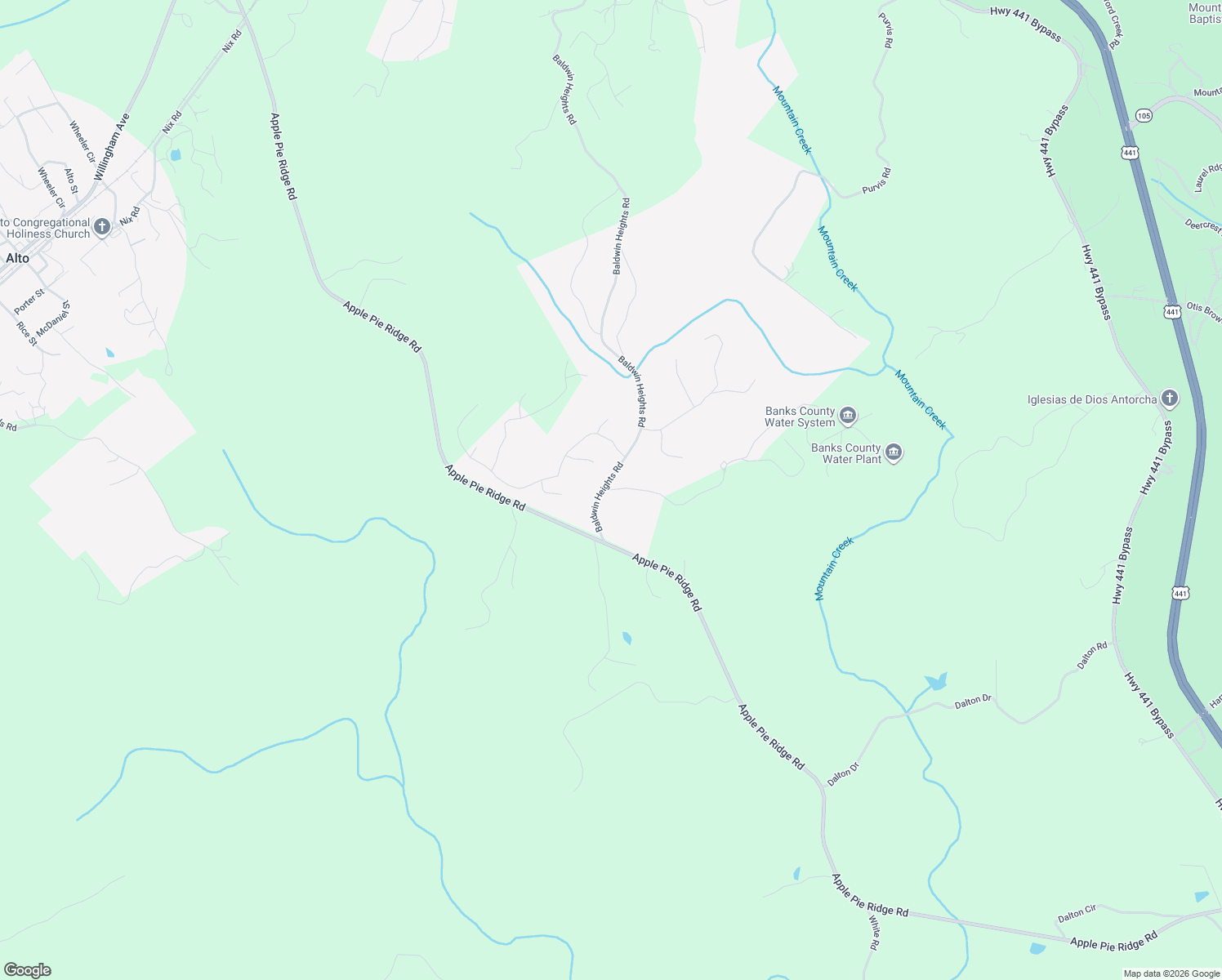 map of restaurants, bars, coffee shops, grocery stores, and more near 114 Whippoorwill Way in Alto