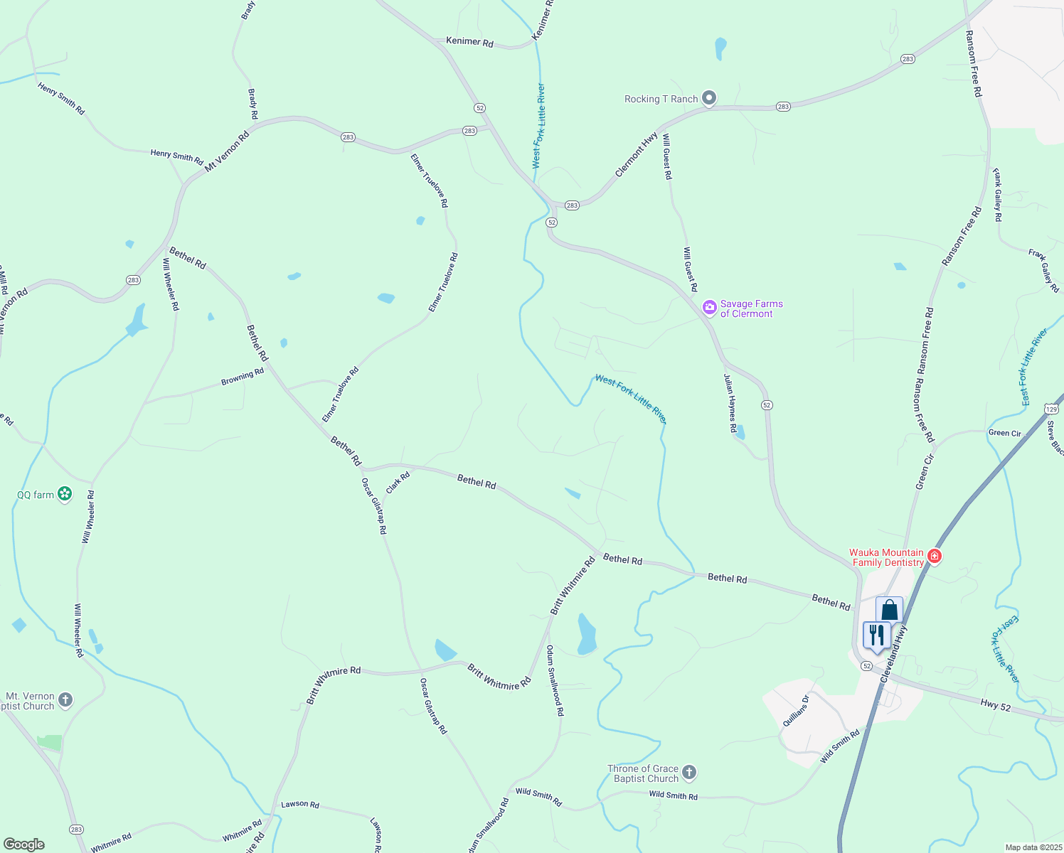 map of restaurants, bars, coffee shops, grocery stores, and more near 5850 Canterbury Way in Clermont