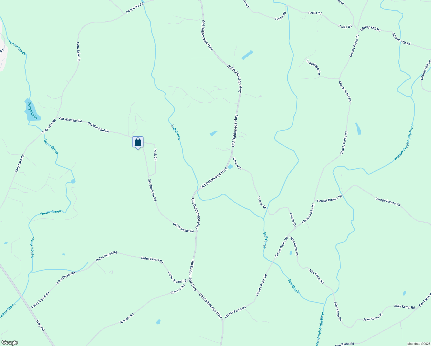 map of restaurants, bars, coffee shops, grocery stores, and more near 6651 Old Dahlonega Highway in Dahlonega