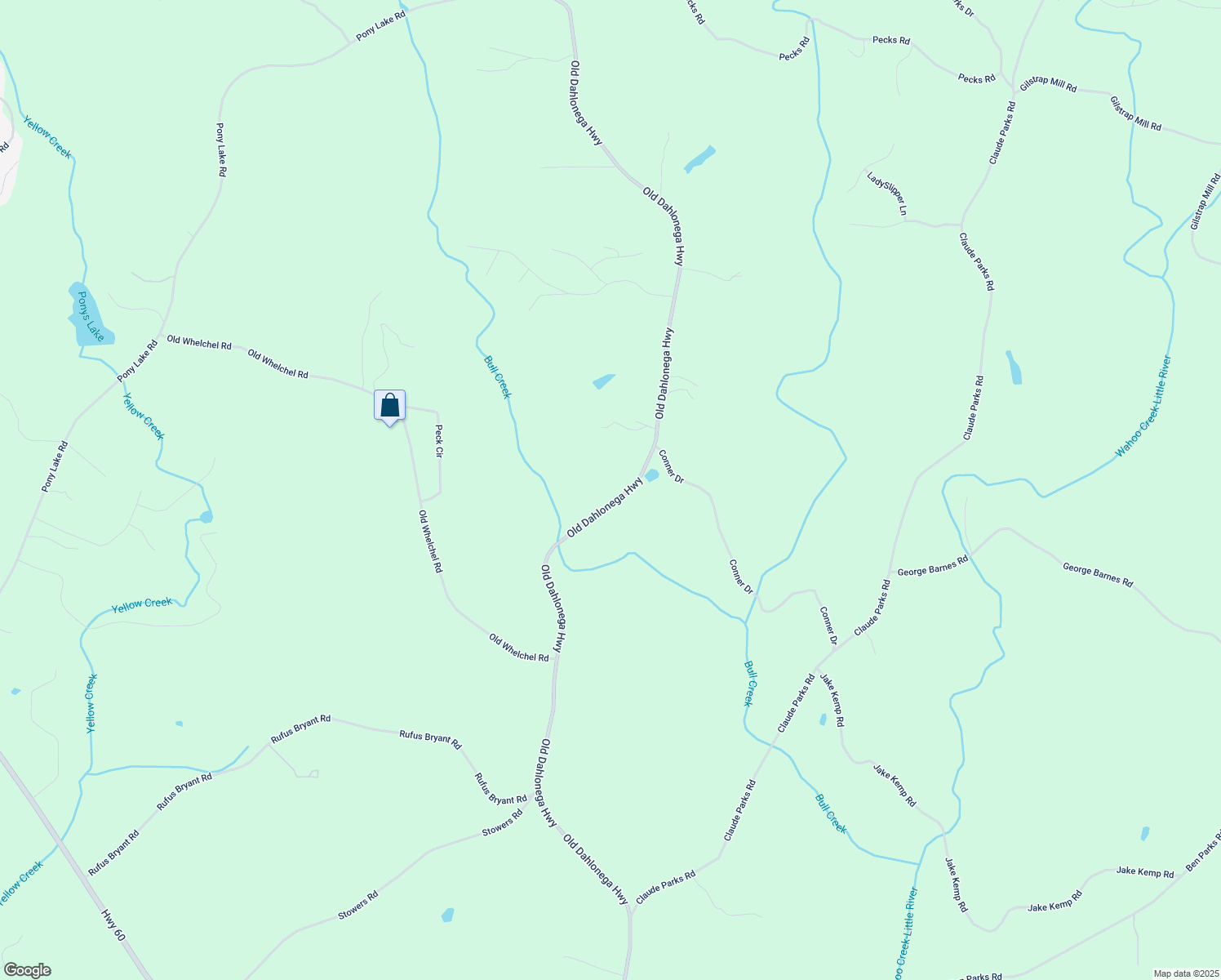 map of restaurants, bars, coffee shops, grocery stores, and more near 6651 Old Dahlonega Highway in Dahlonega