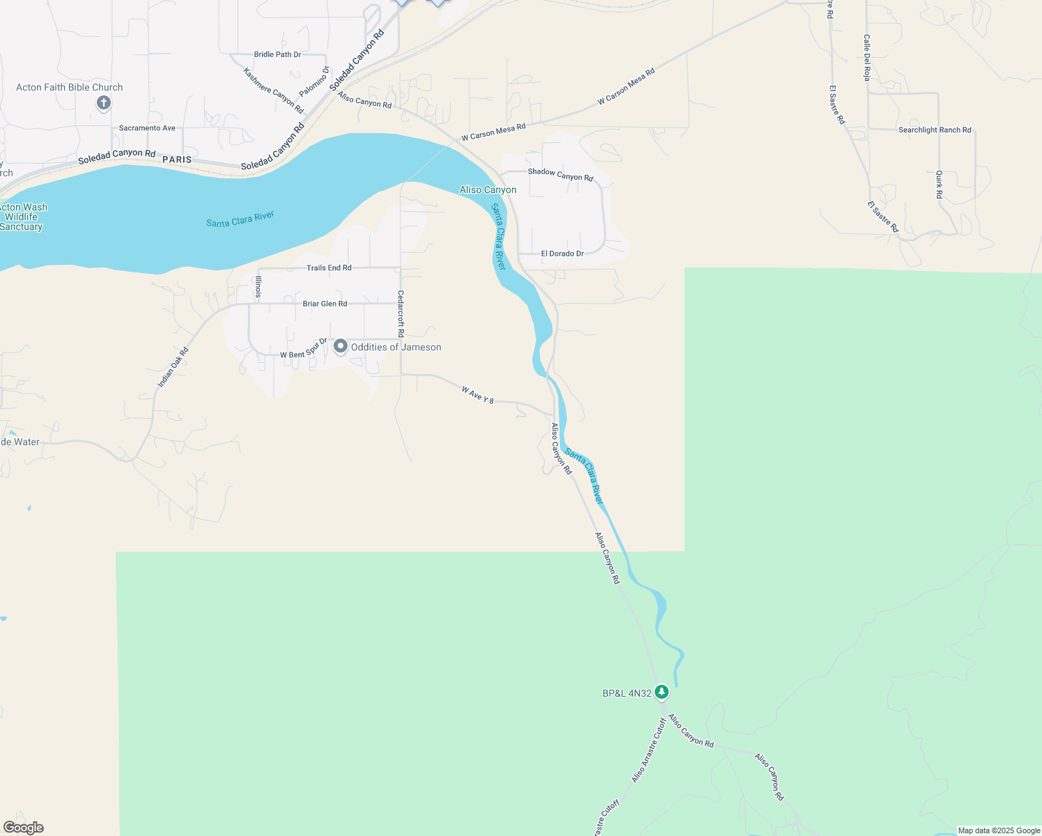 map of restaurants, bars, coffee shops, grocery stores, and more near 2046 West Avenue Y 8 in Acton