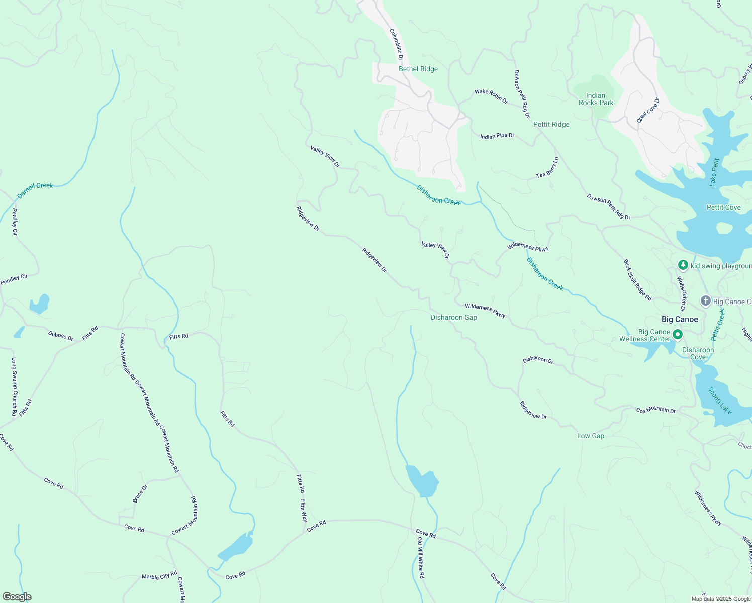 map of restaurants, bars, coffee shops, grocery stores, and more near in Big Canoe