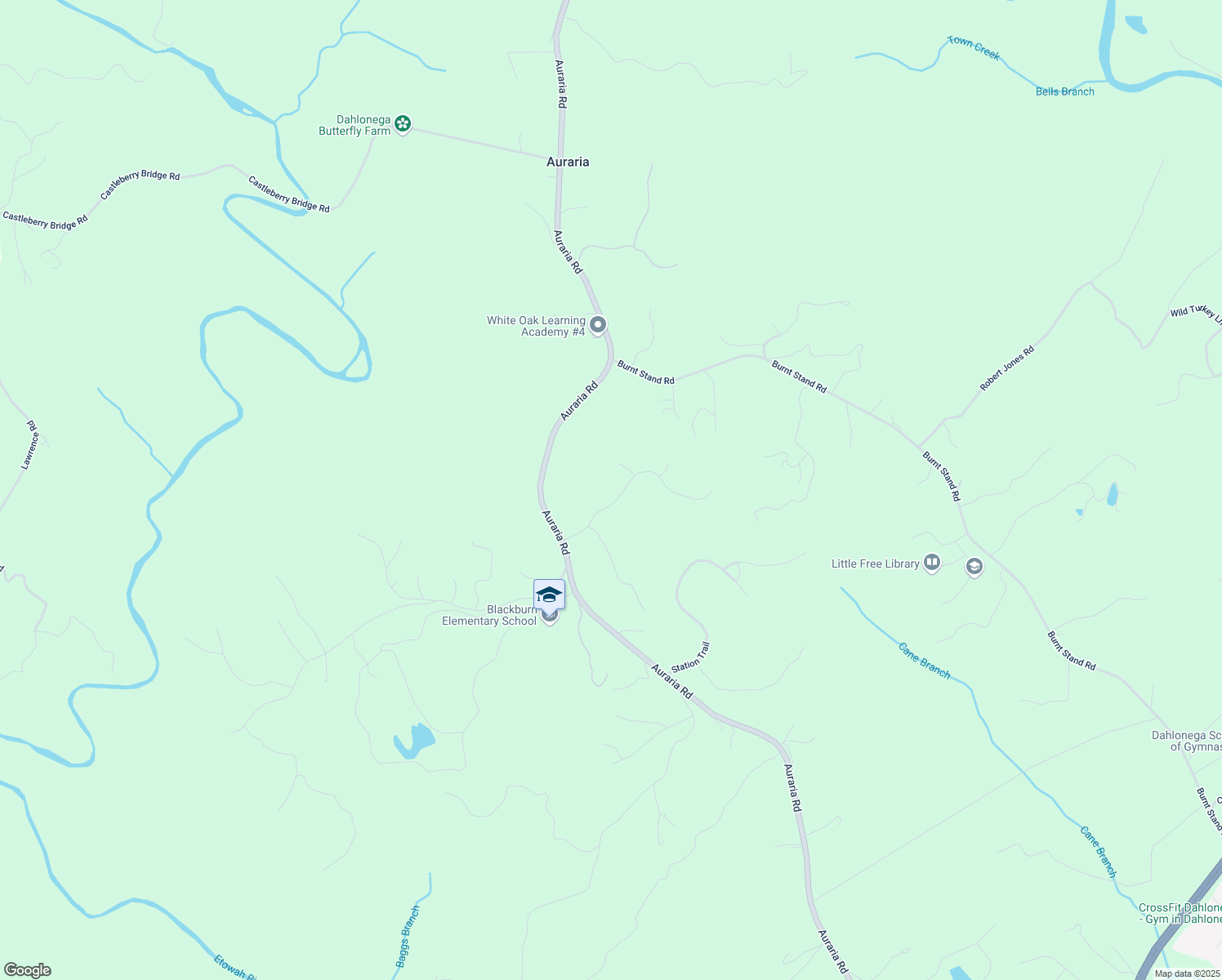map of restaurants, bars, coffee shops, grocery stores, and more near 223 Deans Drive in Dawsonville