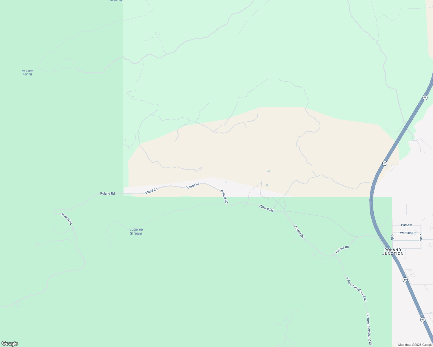 map of restaurants, bars, coffee shops, grocery stores, and more near 9540 Poland Road in Prescott