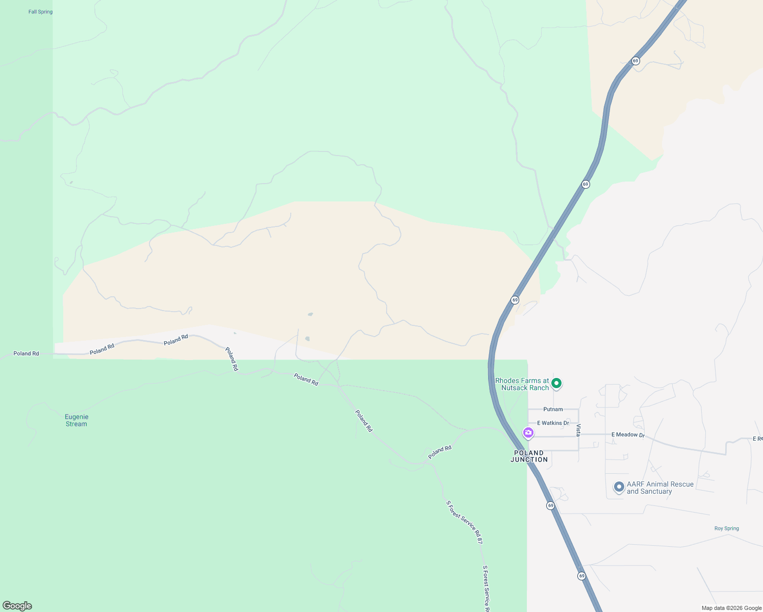 map of restaurants, bars, coffee shops, grocery stores, and more near 10550 East Vaca Boinita Road in Yavapai County