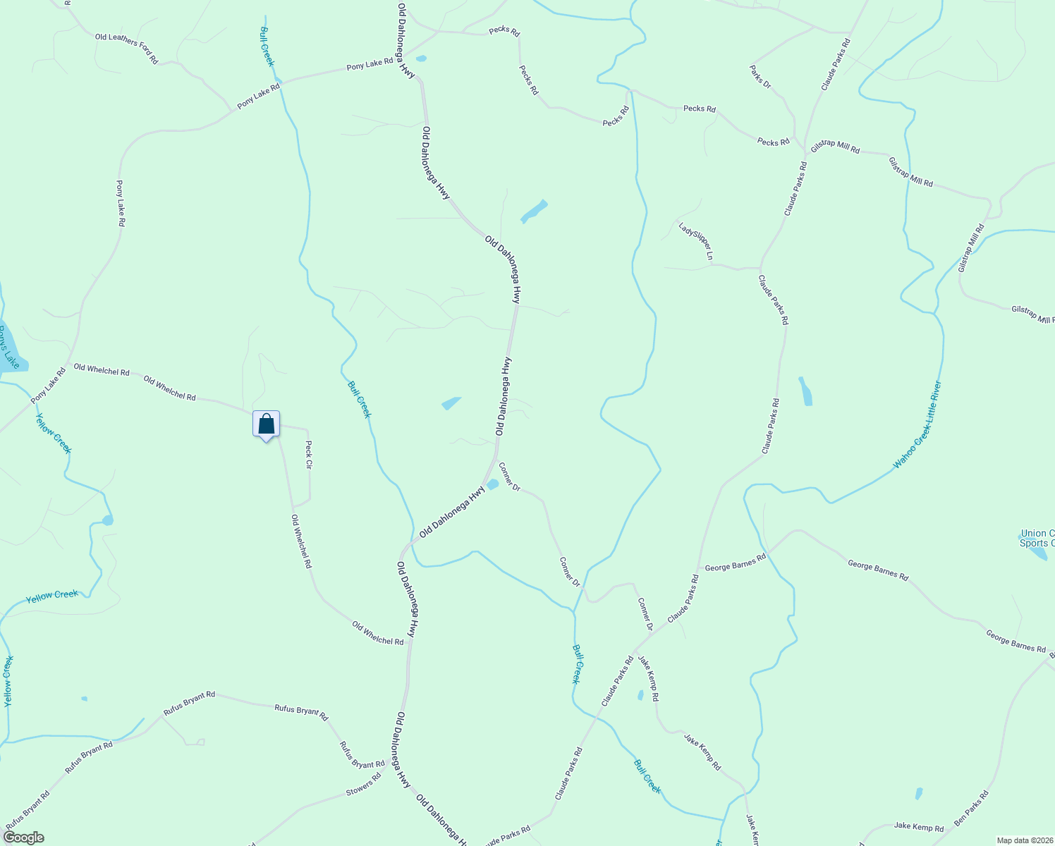 map of restaurants, bars, coffee shops, grocery stores, and more near 4227 Old Dahlonega Highway in Dahlonega