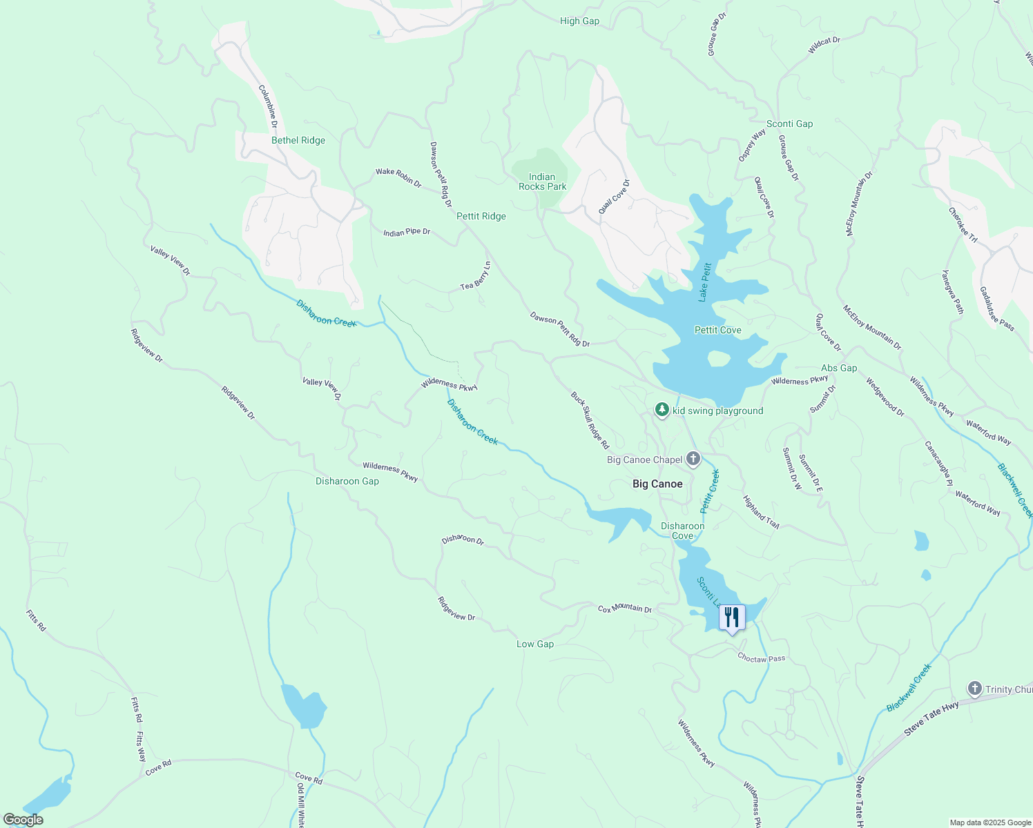 map of restaurants, bars, coffee shops, grocery stores, and more near 297 Wild Ginger Circle in Jasper