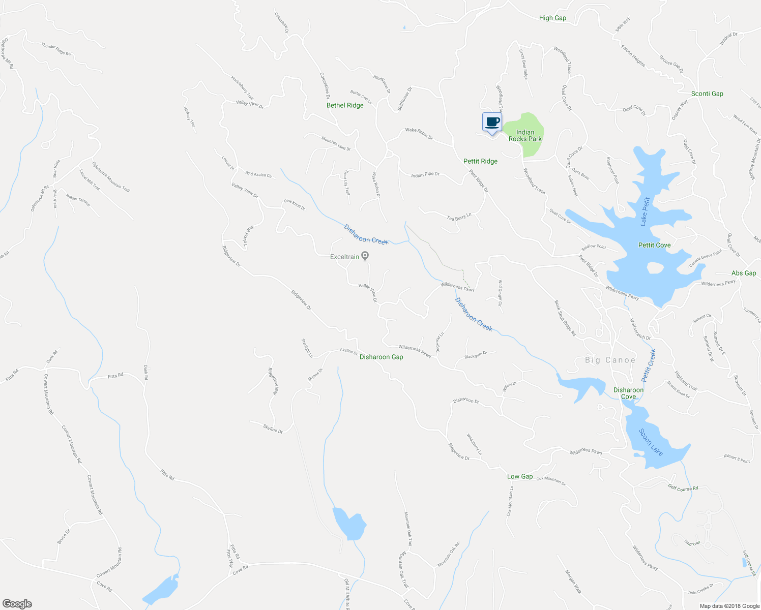 map of restaurants, bars, coffee shops, grocery stores, and more near 8038 Wilderness Parkway in Jasper