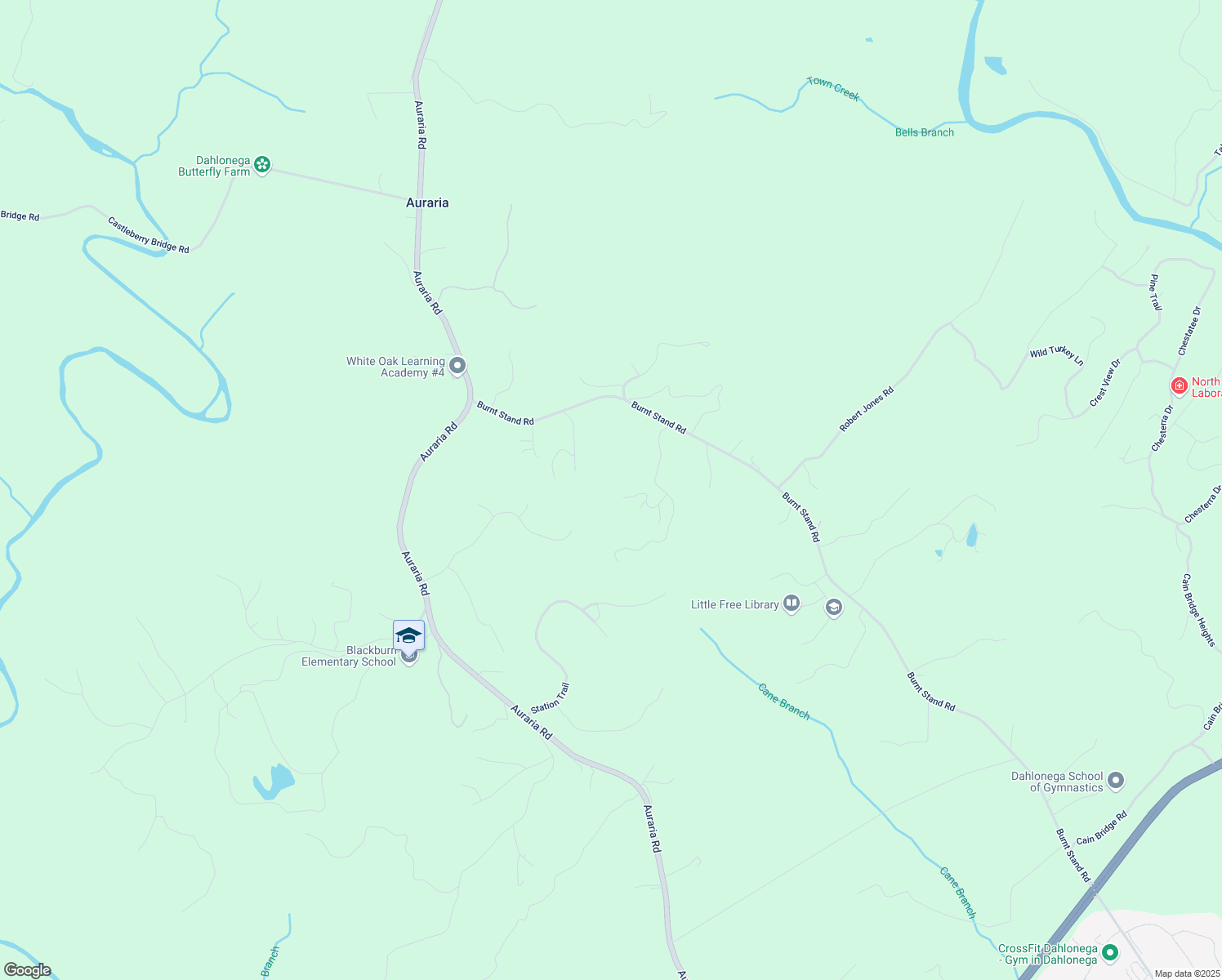 map of restaurants, bars, coffee shops, grocery stores, and more near 192 Wild Deer Trace in Dawsonville
