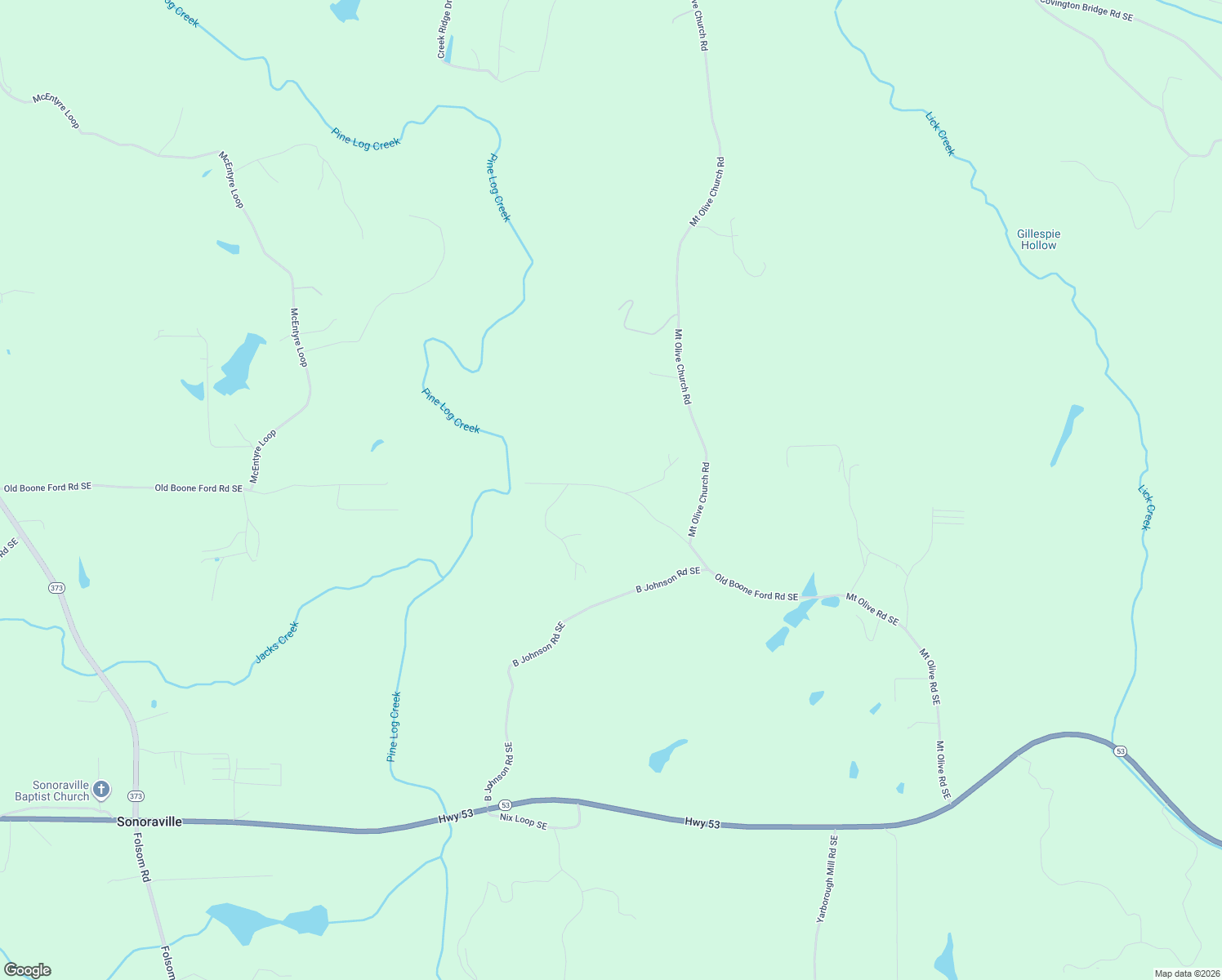 map of restaurants, bars, coffee shops, grocery stores, and more near 1110 Old Boone Ford Road Southeast in Fairmount