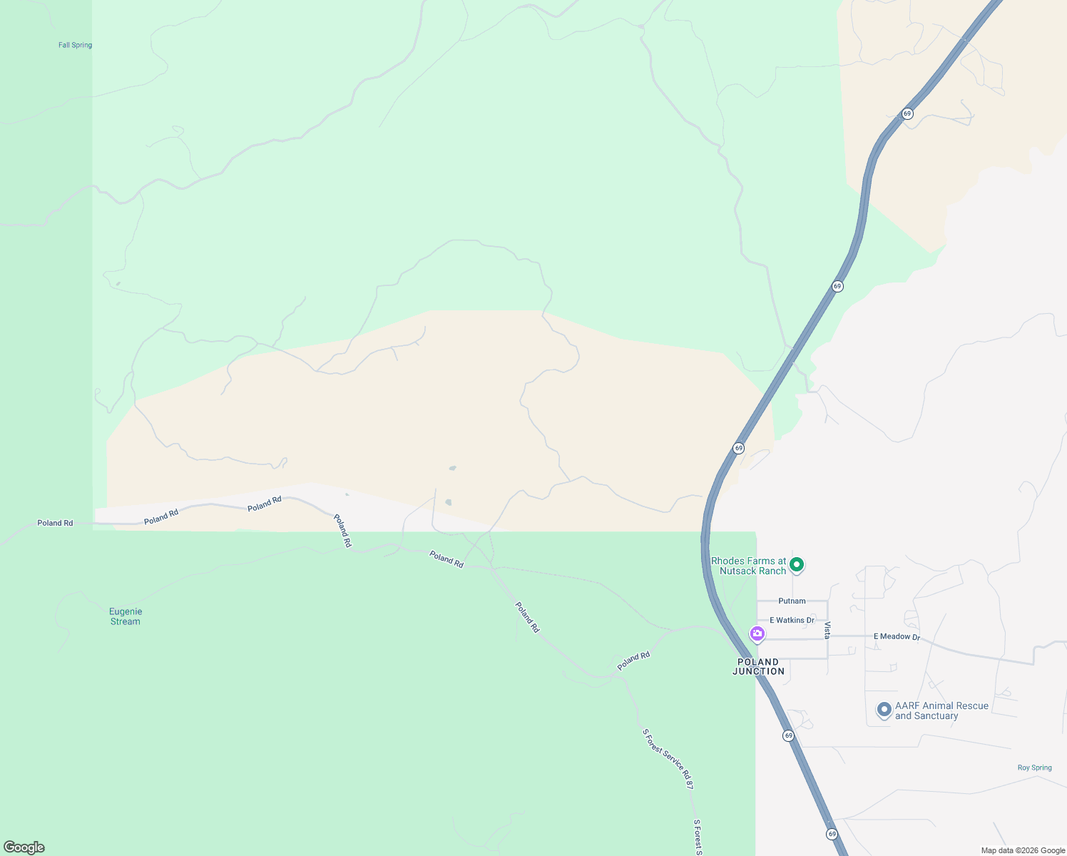 map of restaurants, bars, coffee shops, grocery stores, and more near 10550 East Vaca Boinita Road in Yavapai County