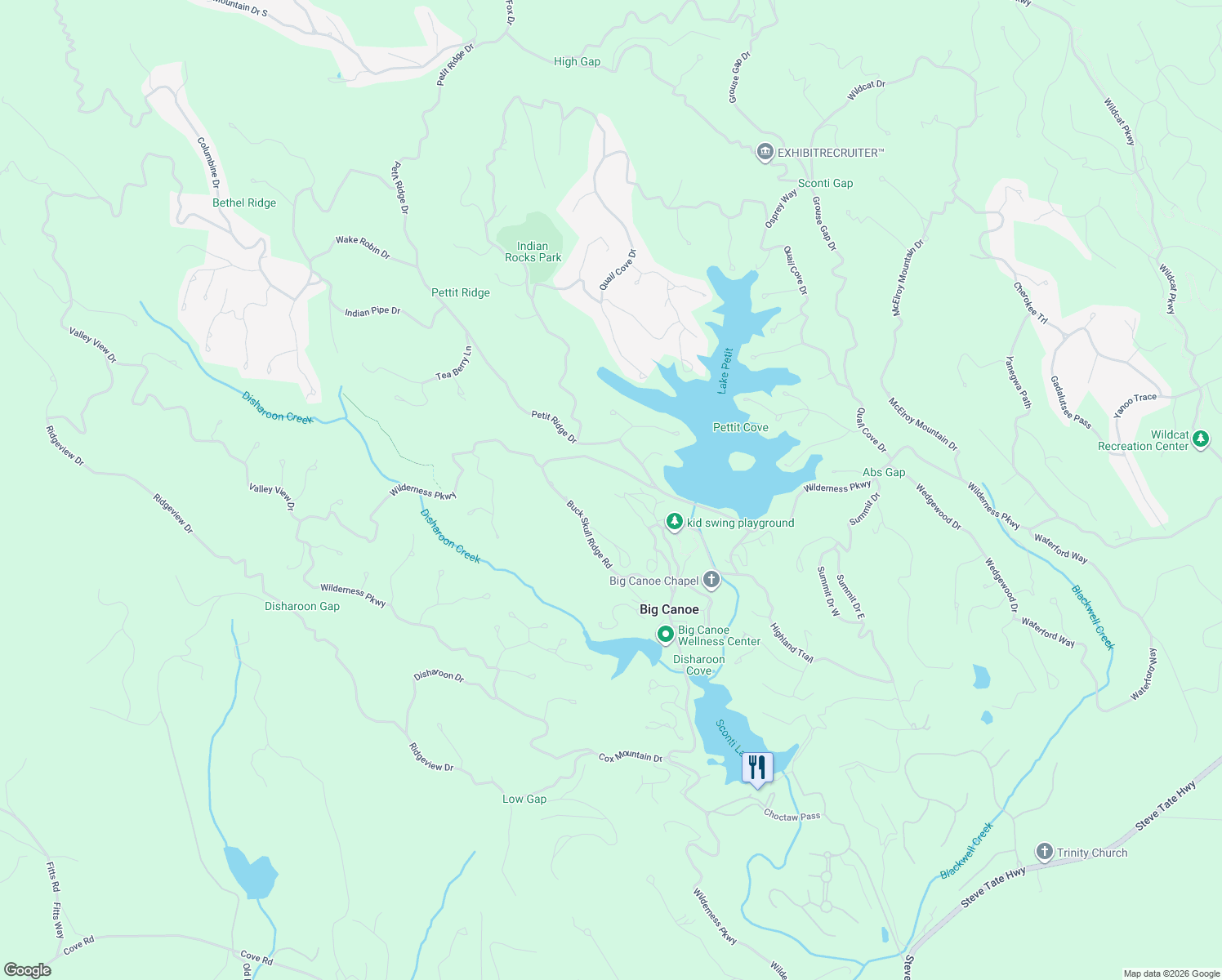 map of restaurants, bars, coffee shops, grocery stores, and more near 182 Buckskull Hollow Drive in Jasper