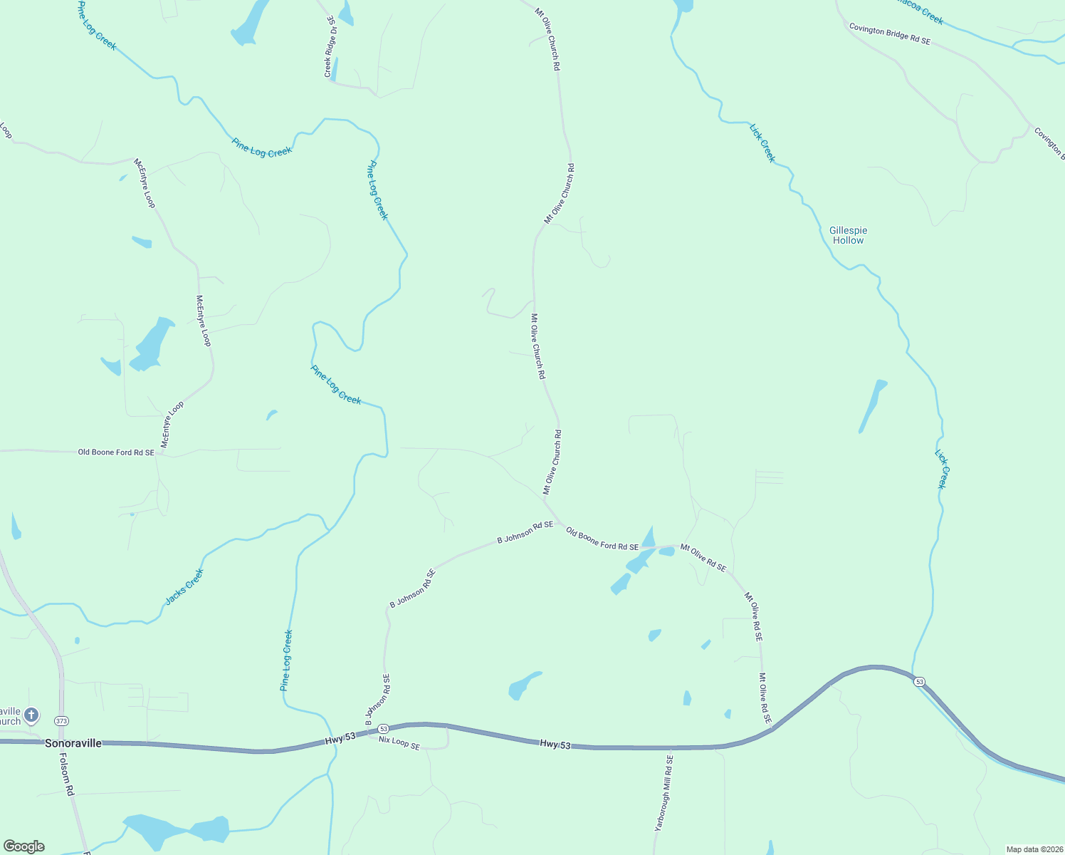 map of restaurants, bars, coffee shops, grocery stores, and more near 1110 Old Boone Ford Road Southeast in Fairmount