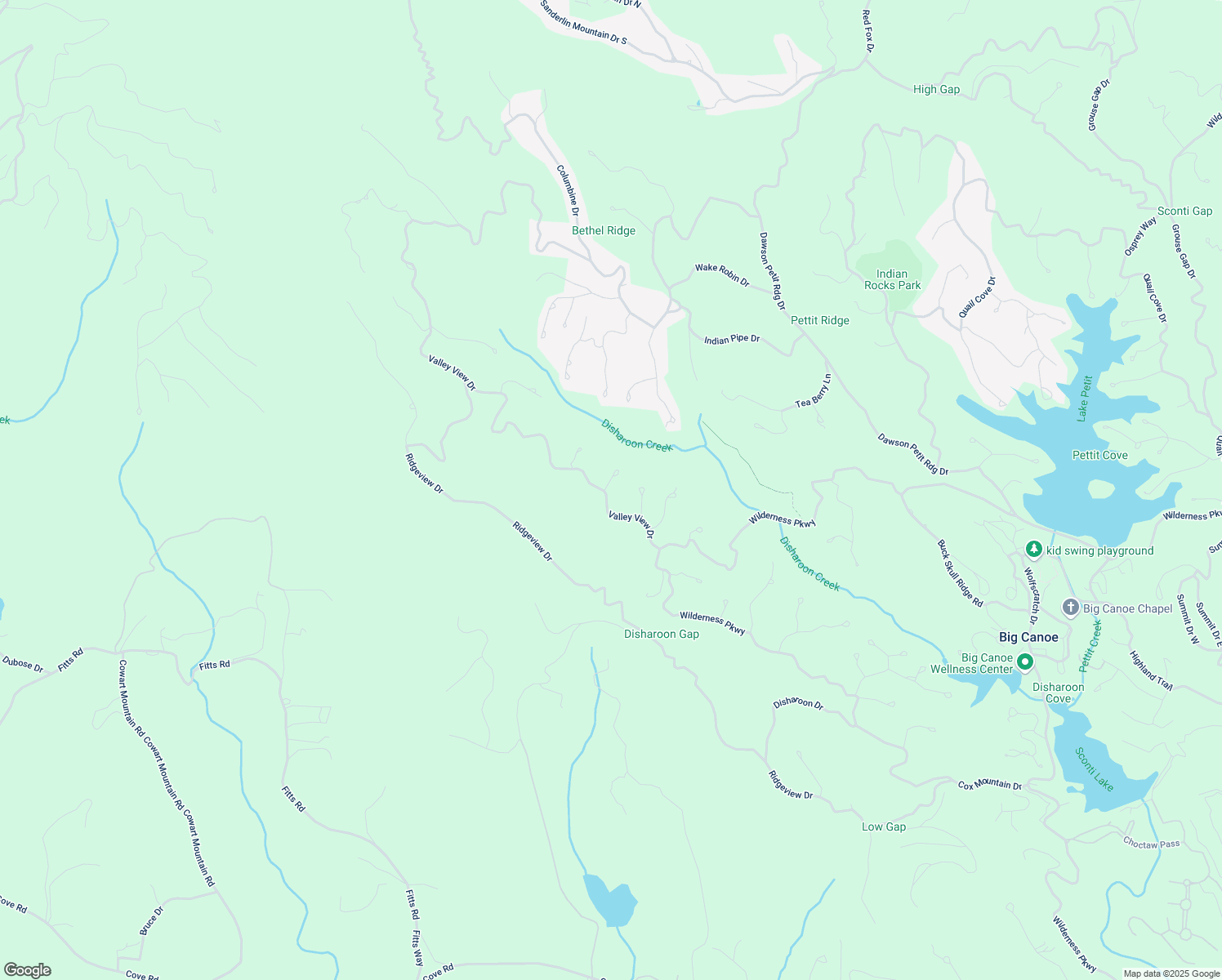 map of restaurants, bars, coffee shops, grocery stores, and more near 24 White Oak Knoll in Jasper