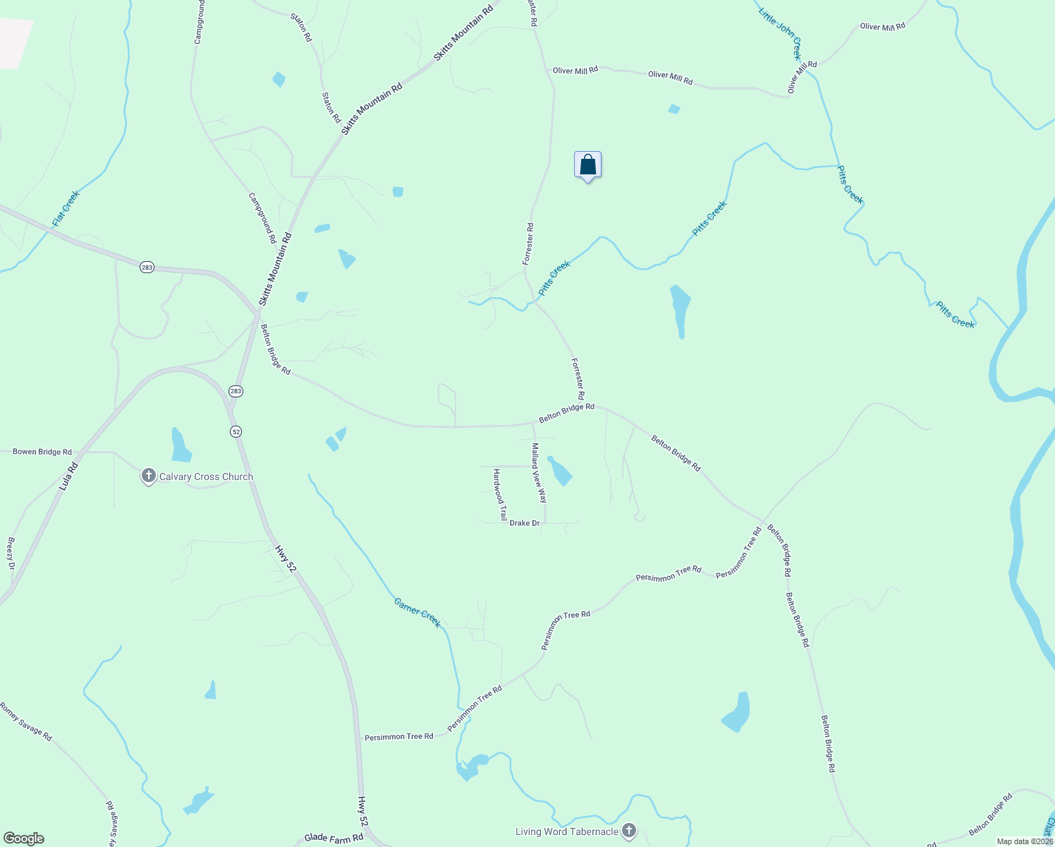 map of restaurants, bars, coffee shops, grocery stores, and more near 8562 Belton Bridge Road in Lula