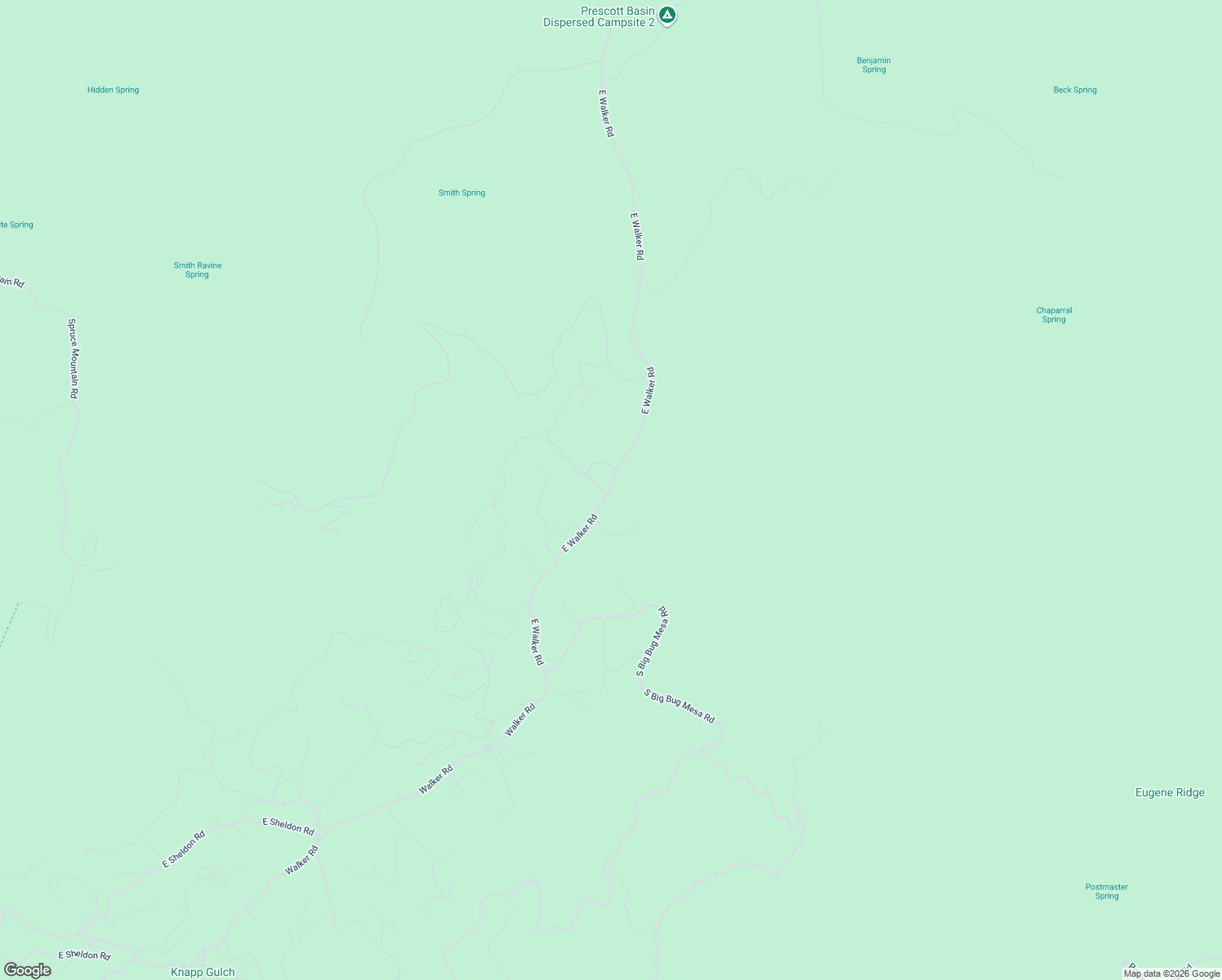 map of restaurants, bars, coffee shops, grocery stores, and more near 5353 East Walker Road in Prescott