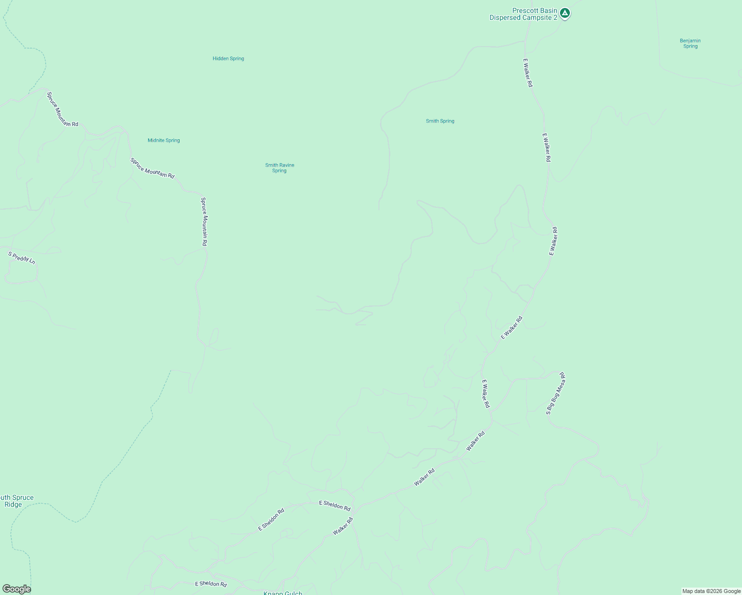 map of restaurants, bars, coffee shops, grocery stores, and more near 4560 East Bald Mountain Road in Prescott