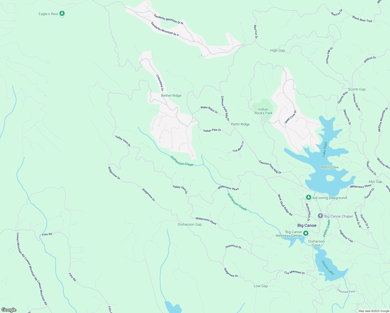 map of restaurants, bars, coffee shops, grocery stores, and more near 6133 Wake Robin Drive in Dawsonville