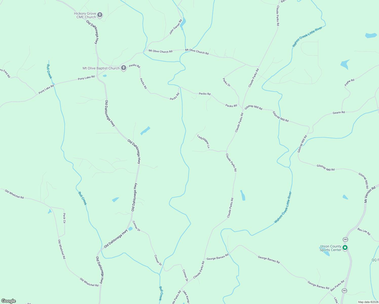 map of restaurants, bars, coffee shops, grocery stores, and more near 357 Hickory Springs Drive in Murrayville