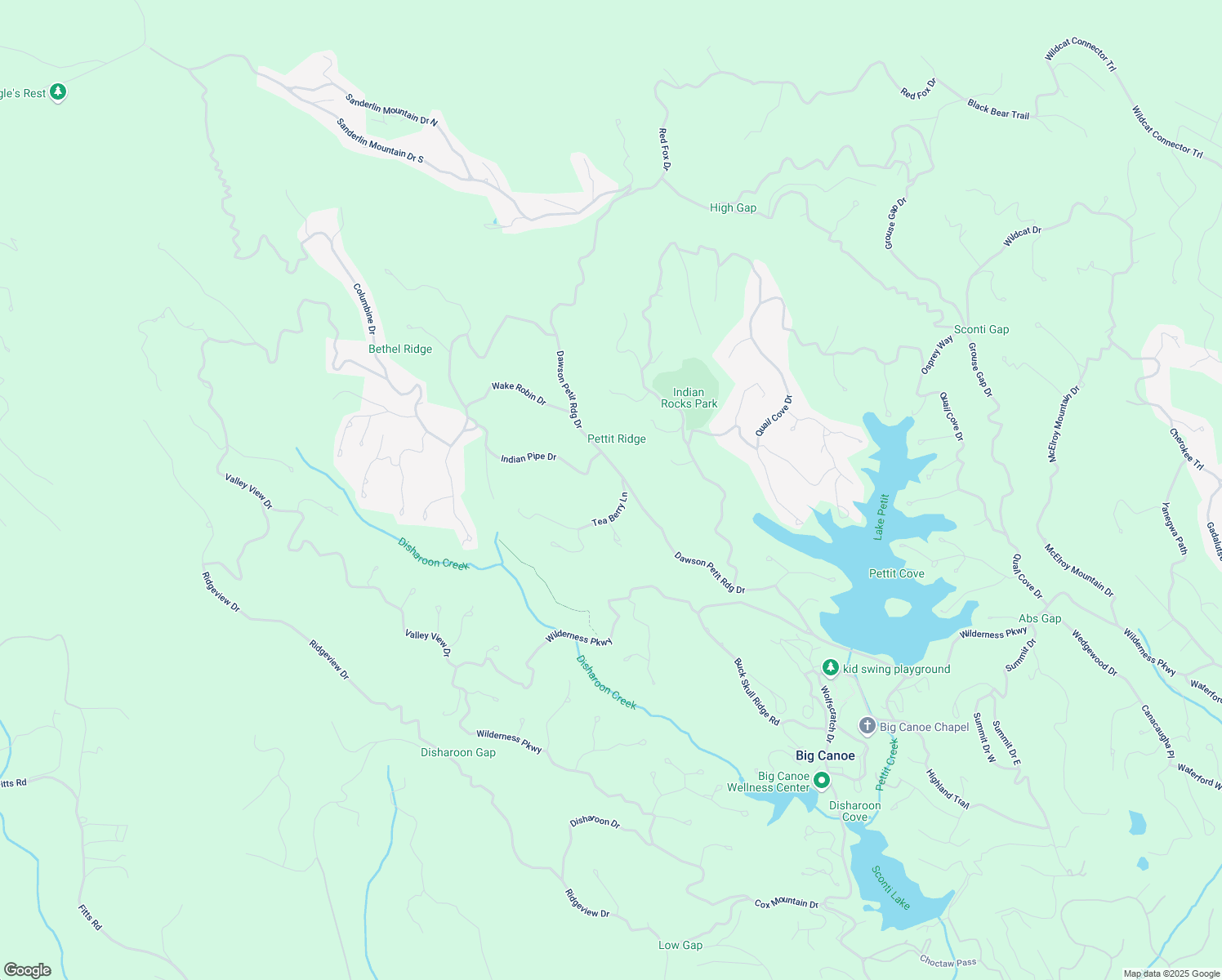 map of restaurants, bars, coffee shops, grocery stores, and more near 10 Petit Ridge Drive in Dawsonville