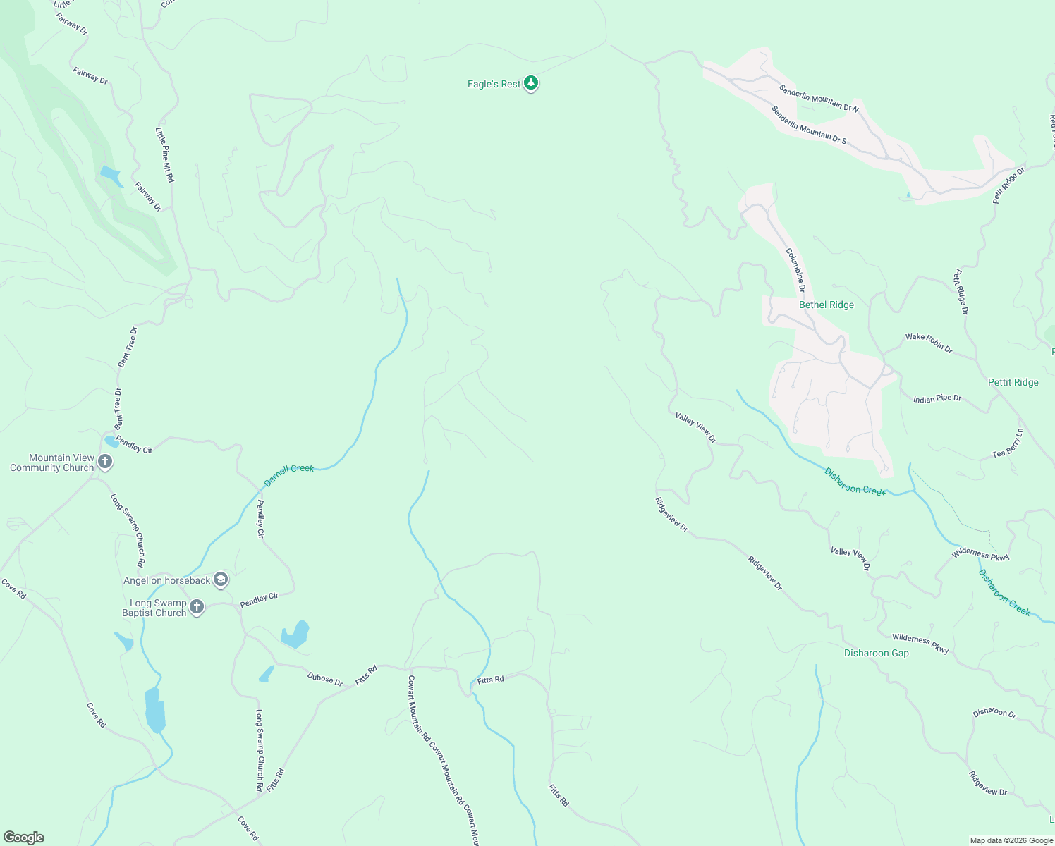 map of restaurants, bars, coffee shops, grocery stores, and more near 252 Oglethorpe Mountain Trail in Jasper