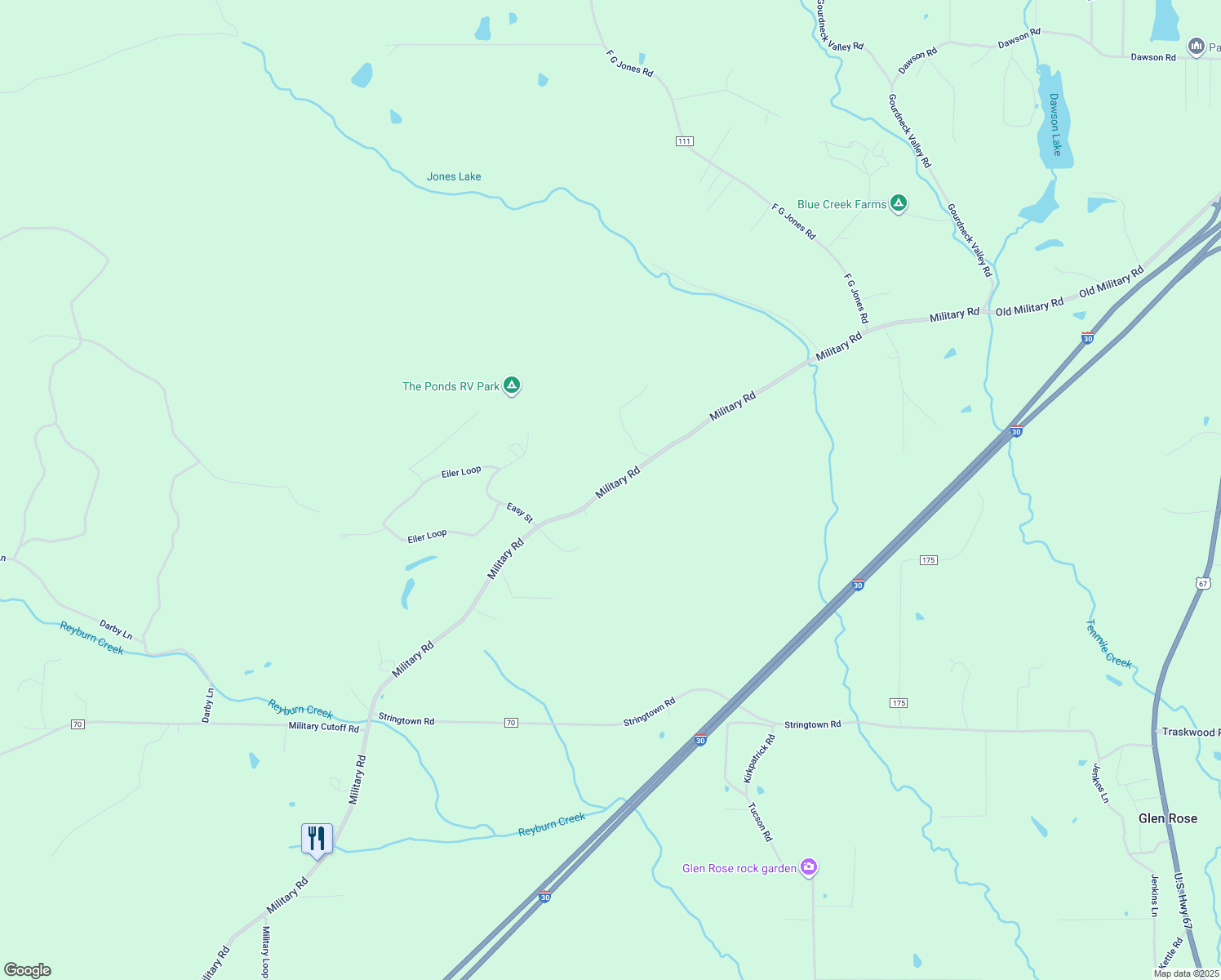 map of restaurants, bars, coffee shops, grocery stores, and more near 5916 Military Road in Malvern