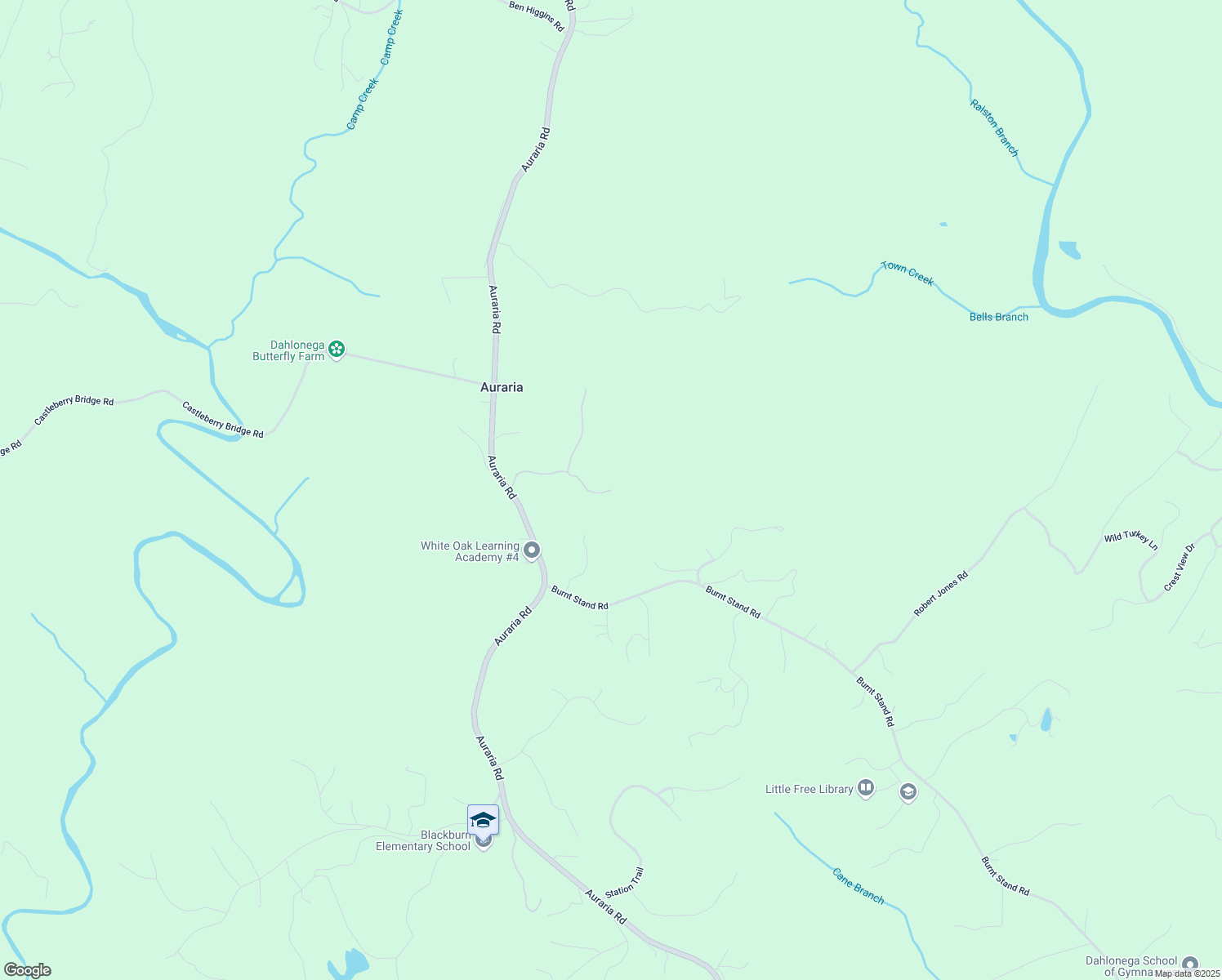 map of restaurants, bars, coffee shops, grocery stores, and more near 133 Hope Drive in Lumpkin County