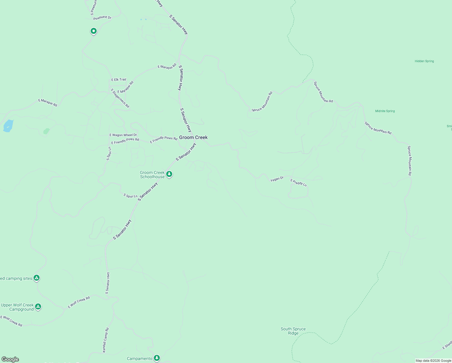 map of restaurants, bars, coffee shops, grocery stores, and more near 2008 East Empire Road in Prescott