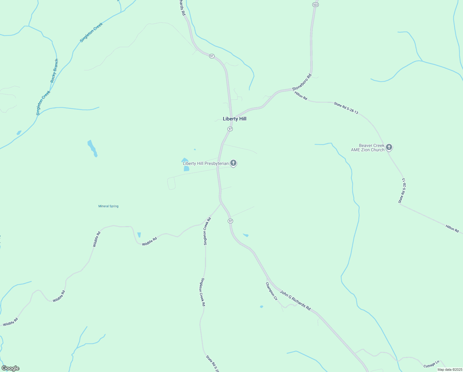 map of restaurants, bars, coffee shops, grocery stores, and more near 4068 John G Richards Road in Heath Springs