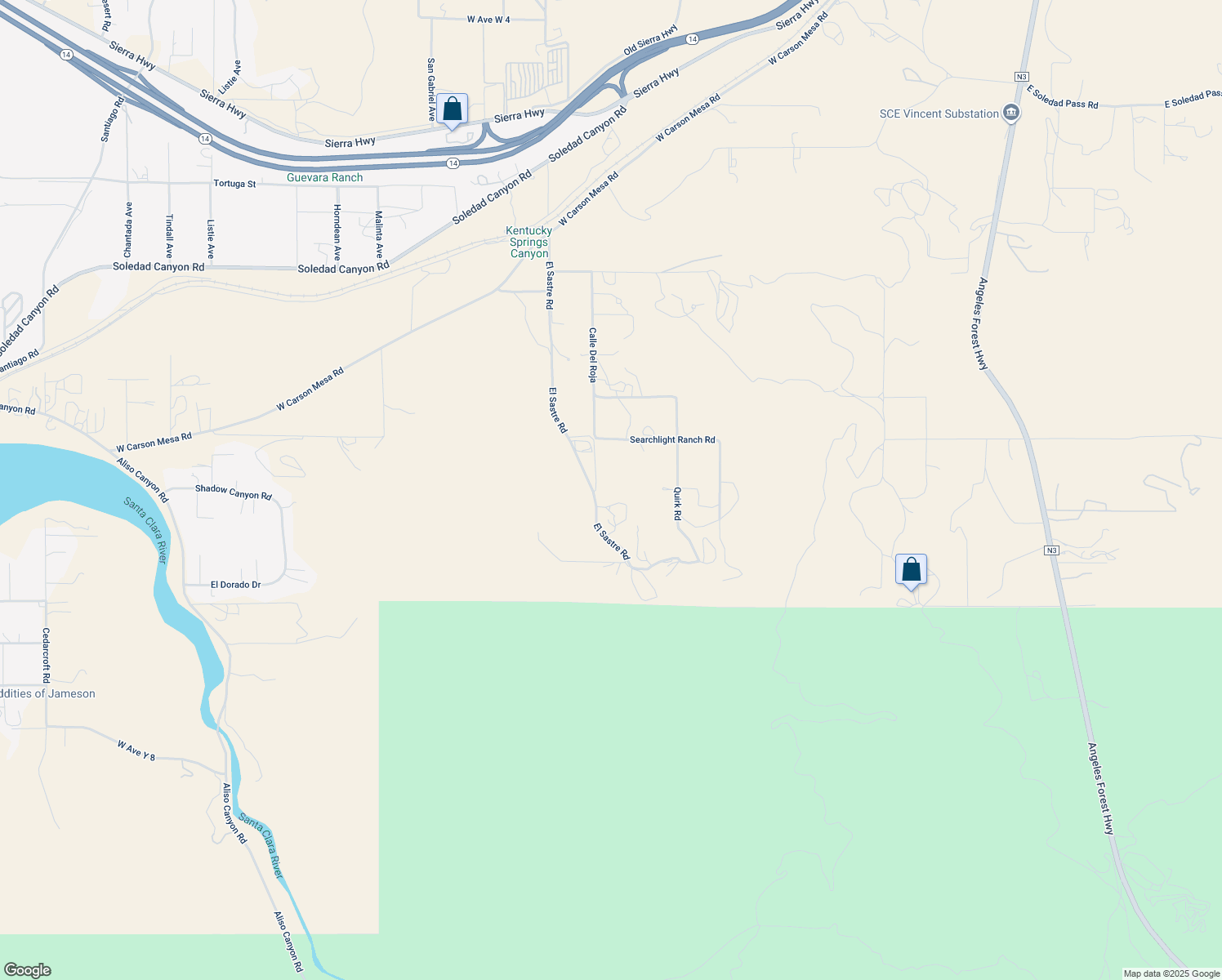 map of restaurants, bars, coffee shops, grocery stores, and more near 32132 Calle Del Roja in Acton