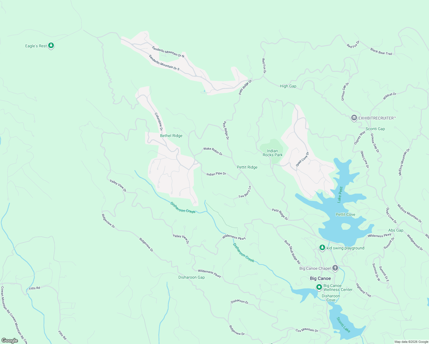 map of restaurants, bars, coffee shops, grocery stores, and more near 6100 Indian Pipe Drive in Dawsonville