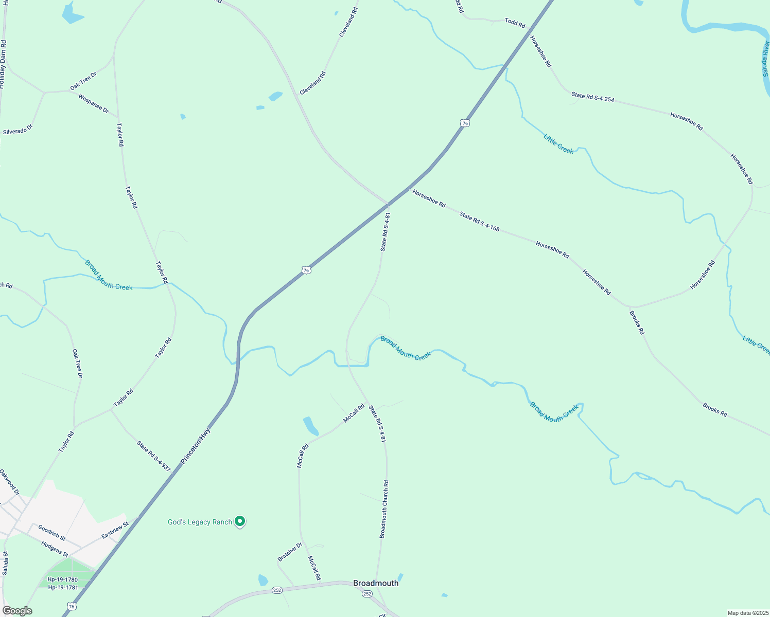 map of restaurants, bars, coffee shops, grocery stores, and more near 104 Shay Dr in Honea Path