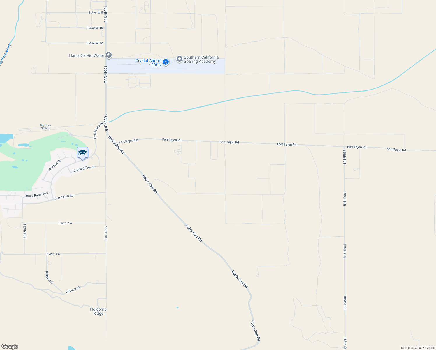 map of restaurants, bars, coffee shops, grocery stores, and more near 175 Fort Tejon Road in Llano