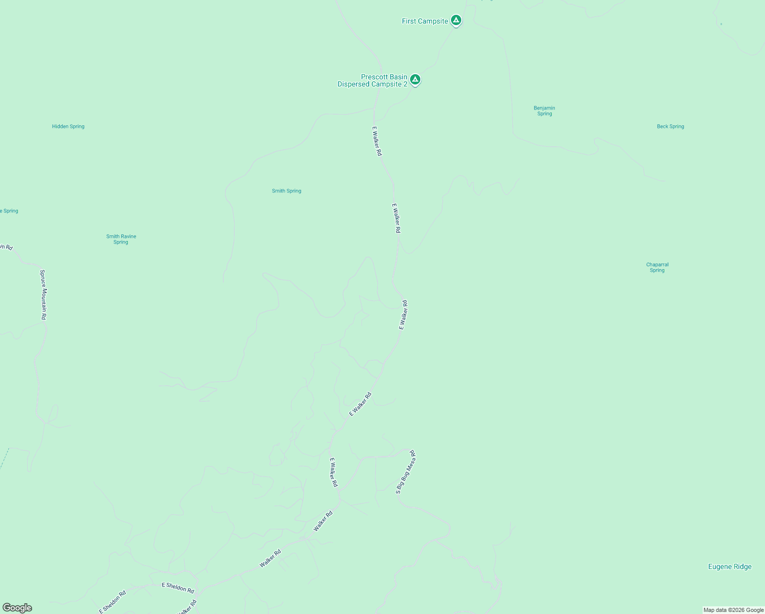 map of restaurants, bars, coffee shops, grocery stores, and more near 5037 South Blue Jay Road in Prescott