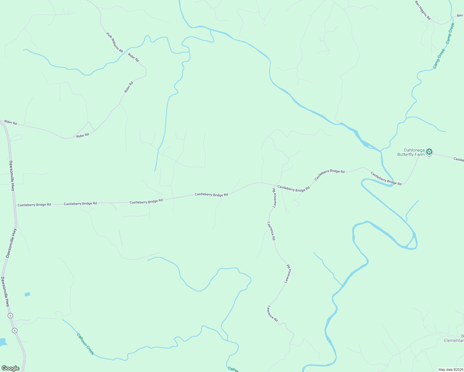 map of restaurants, bars, coffee shops, grocery stores, and more near 99 Betts Mine Road in Dawsonville