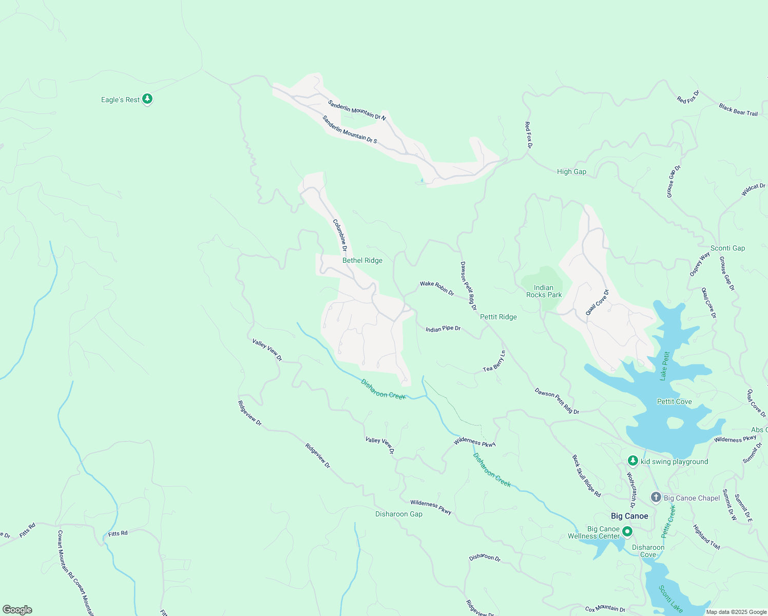 map of restaurants, bars, coffee shops, grocery stores, and more near 80 Mountain Mint Drive in Dawsonville