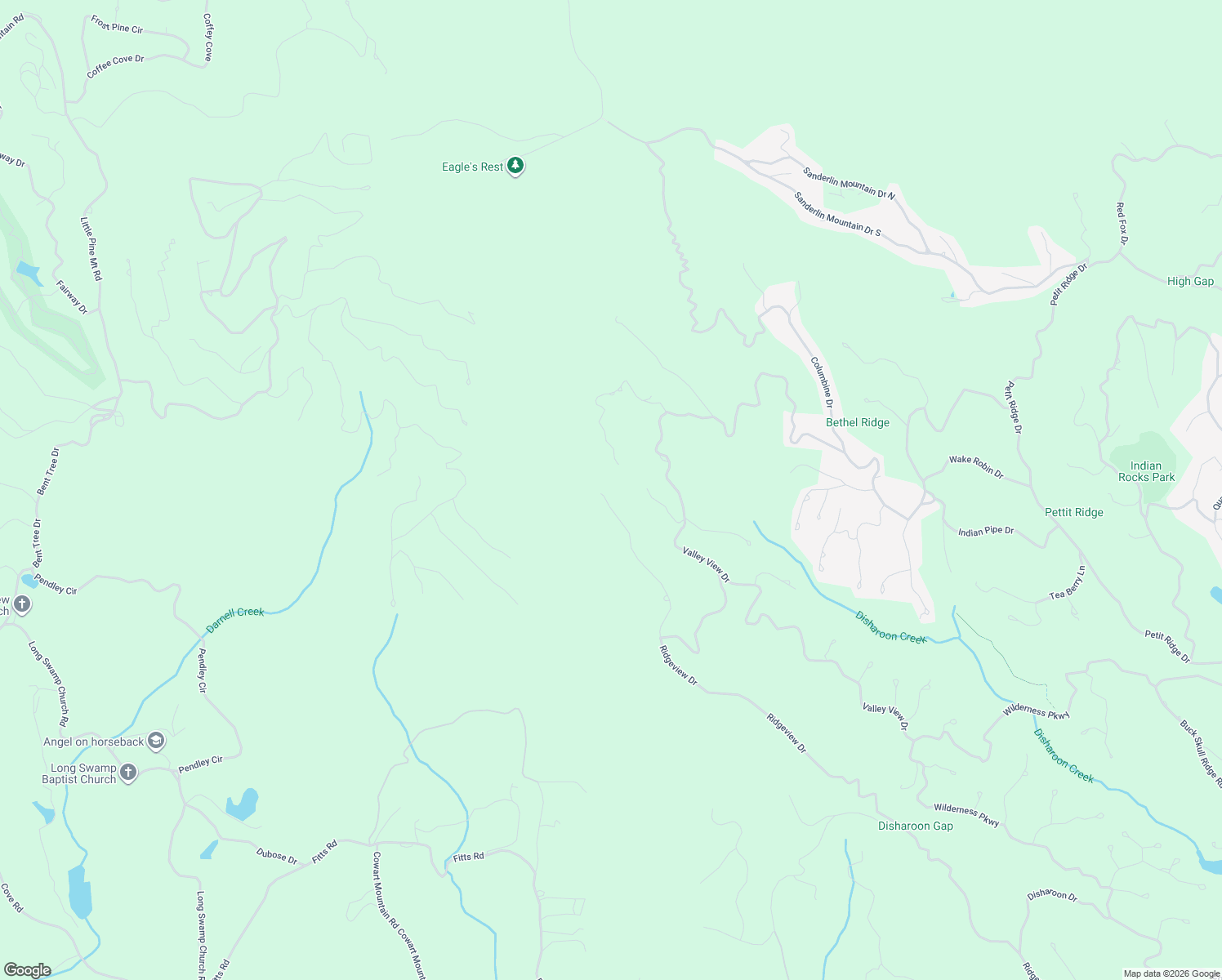 map of restaurants, bars, coffee shops, grocery stores, and more near 2518 Ridgeview Drive in Jasper