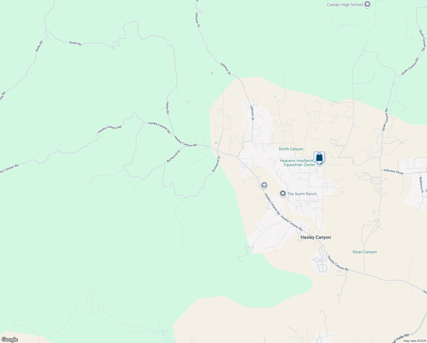 map of restaurants, bars, coffee shops, grocery stores, and more near Burlwood Drive in Los Angeles County