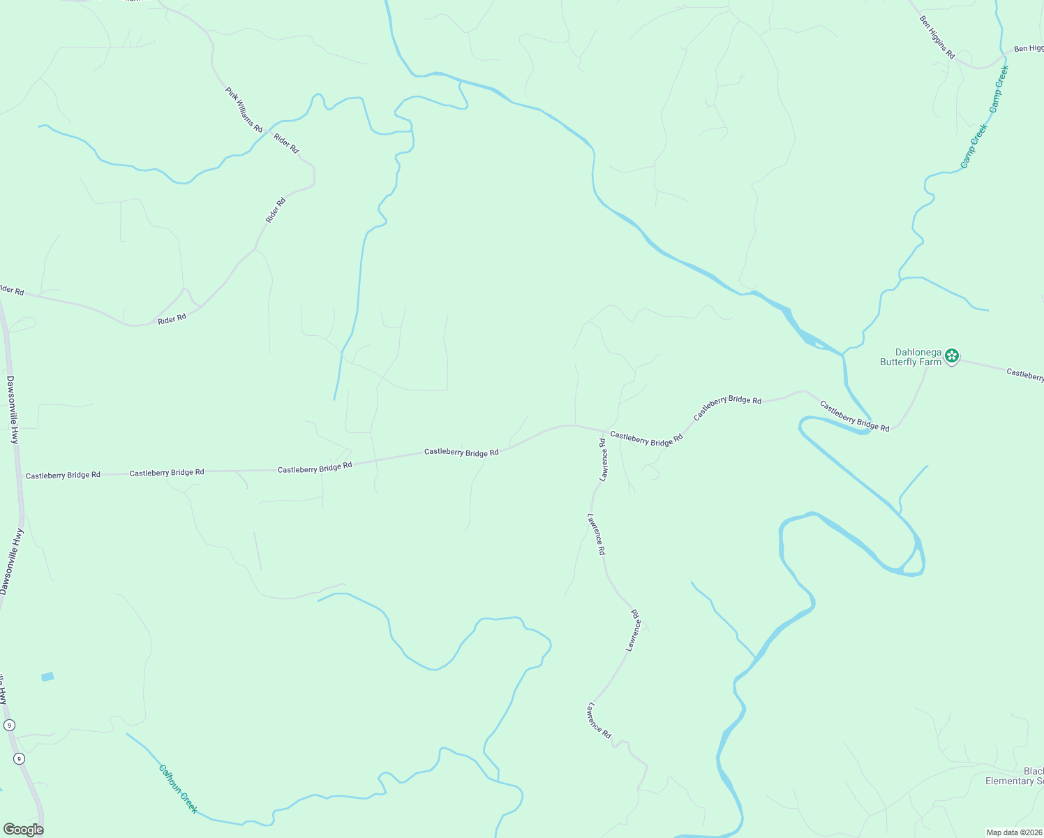 map of restaurants, bars, coffee shops, grocery stores, and more near 99 Betts Mine Road in Dawsonville