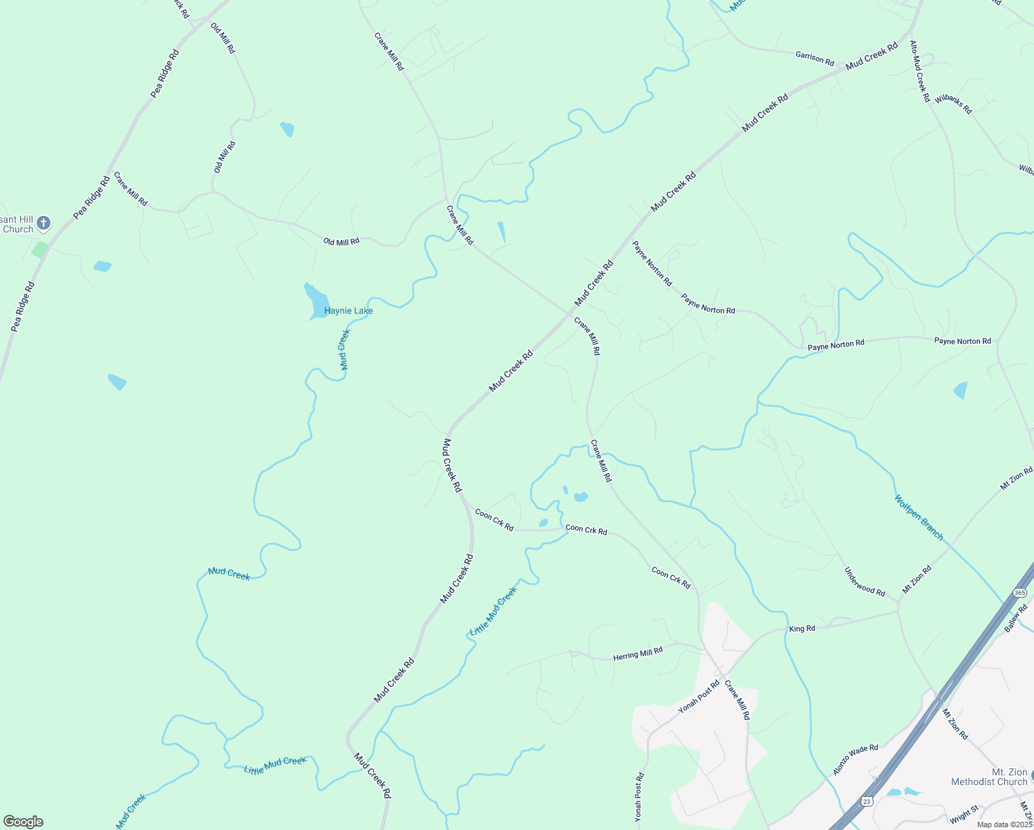 map of restaurants, bars, coffee shops, grocery stores, and more near 1006 Mud Creek Road in Alto