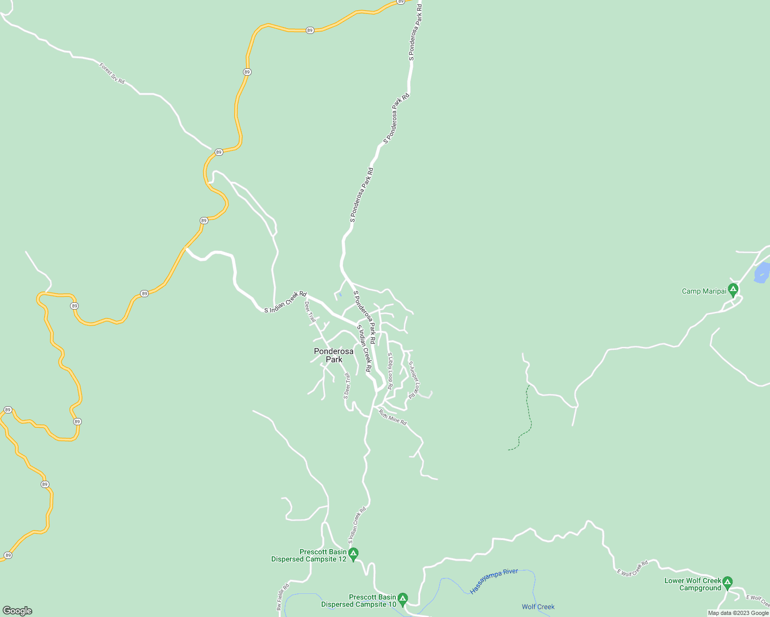 map of restaurants, bars, coffee shops, grocery stores, and more near 1375 West Quartz Road in Prescott