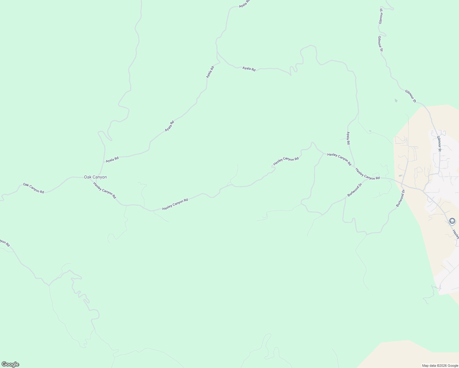 map of restaurants, bars, coffee shops, grocery stores, and more near None in Hasley Canyon