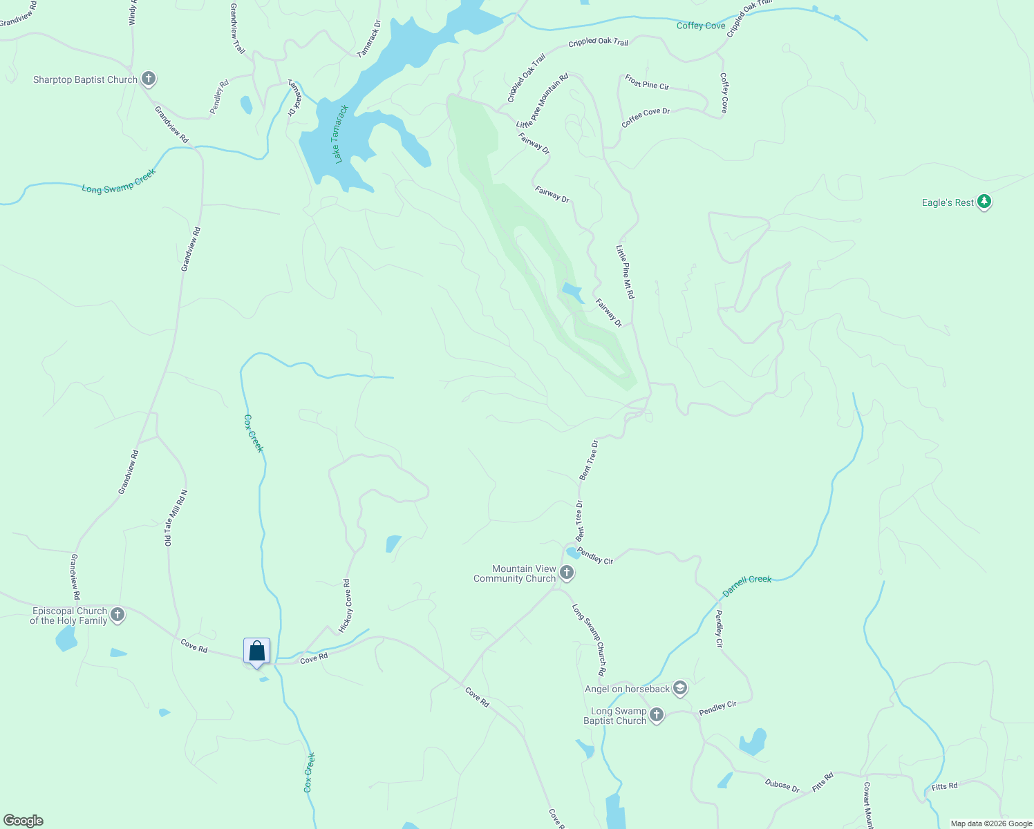 map of restaurants, bars, coffee shops, grocery stores, and more near 254 Oak Ridge Trail in Big Canoe