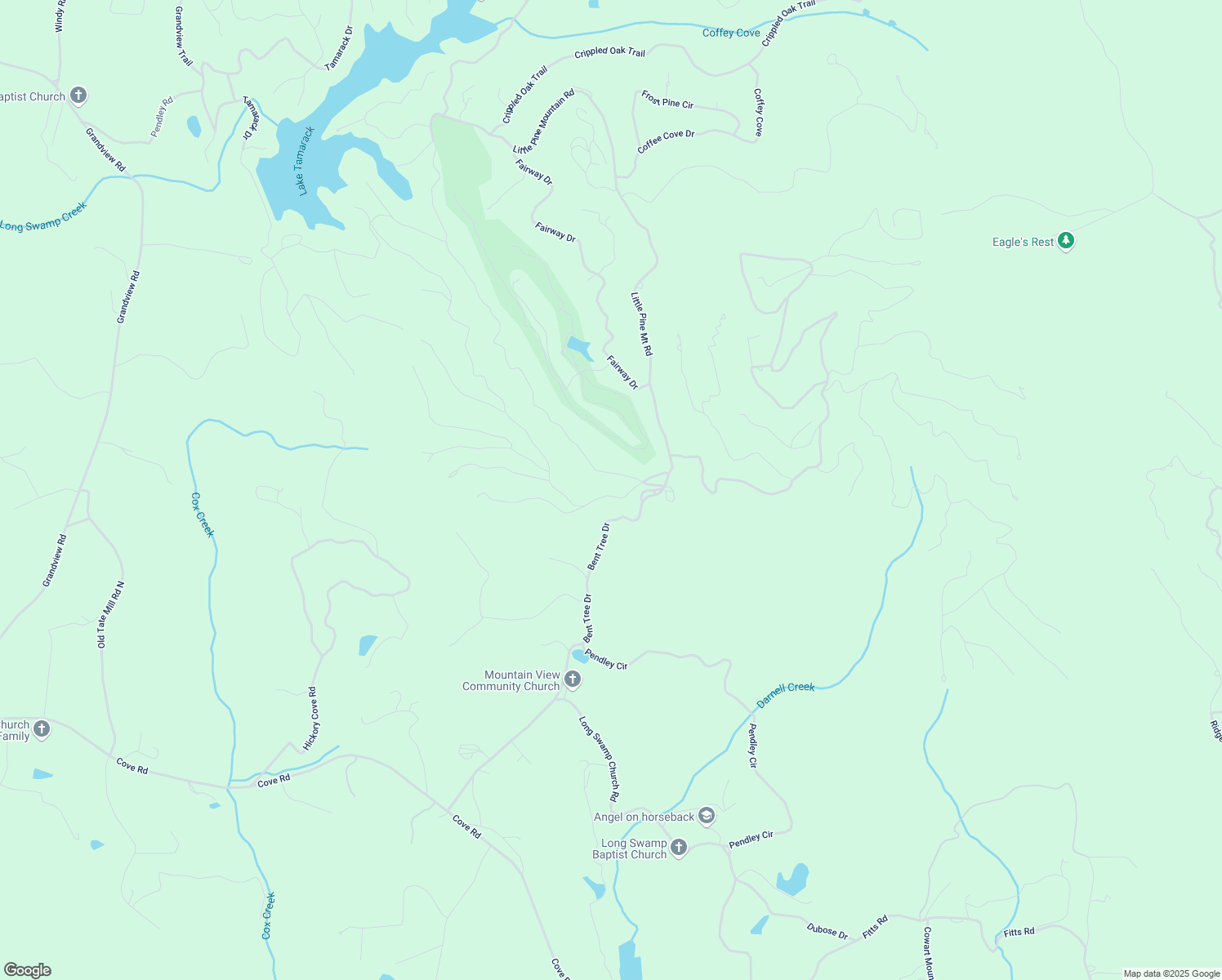 map of restaurants, bars, coffee shops, grocery stores, and more near 162 Alpine Drive in Big Canoe