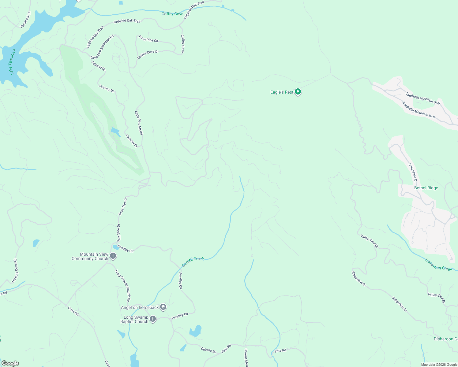 map of restaurants, bars, coffee shops, grocery stores, and more near 380 Moonshine Bend in Jasper