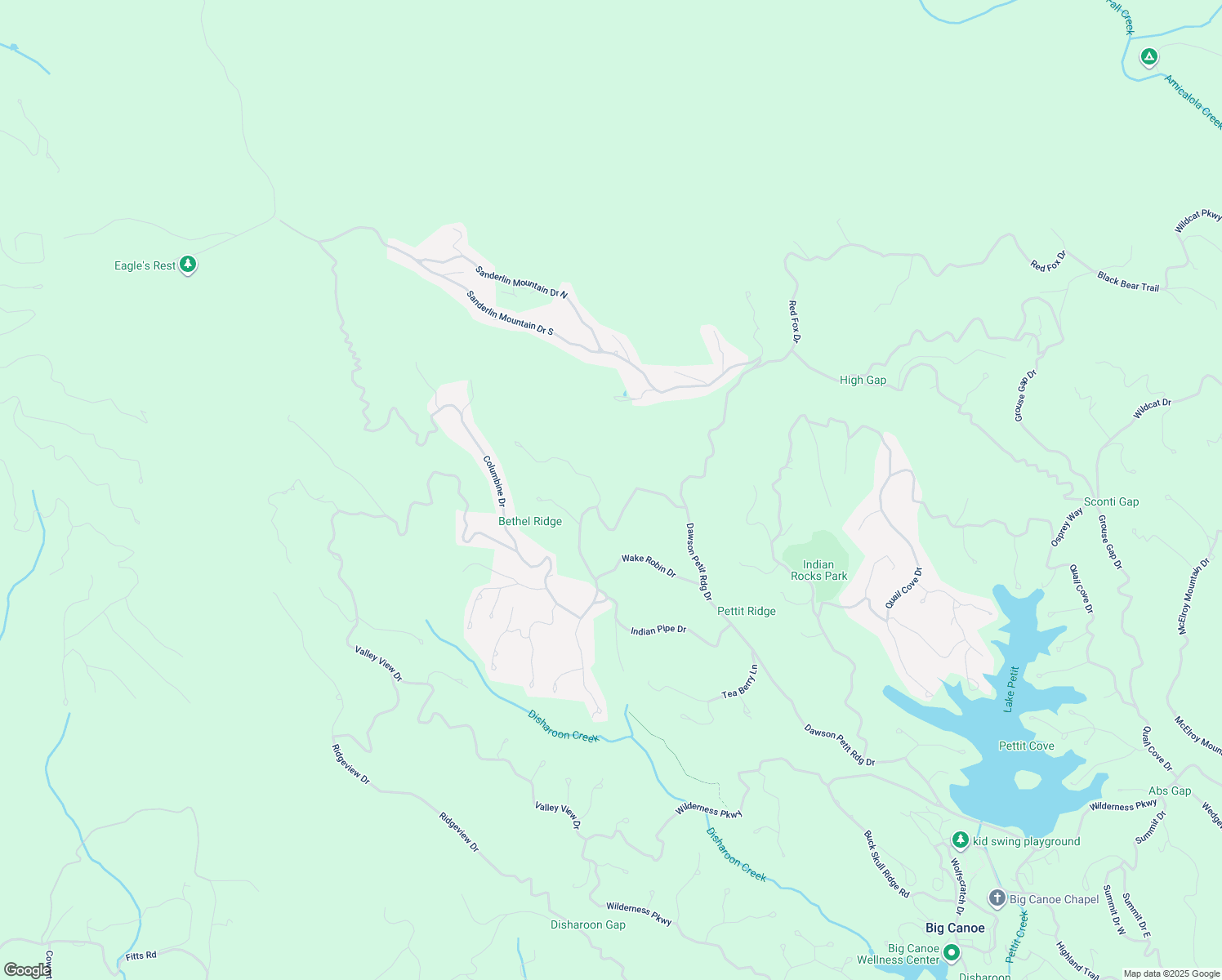 map of restaurants, bars, coffee shops, grocery stores, and more near 22 Windflower Drive in Jasper