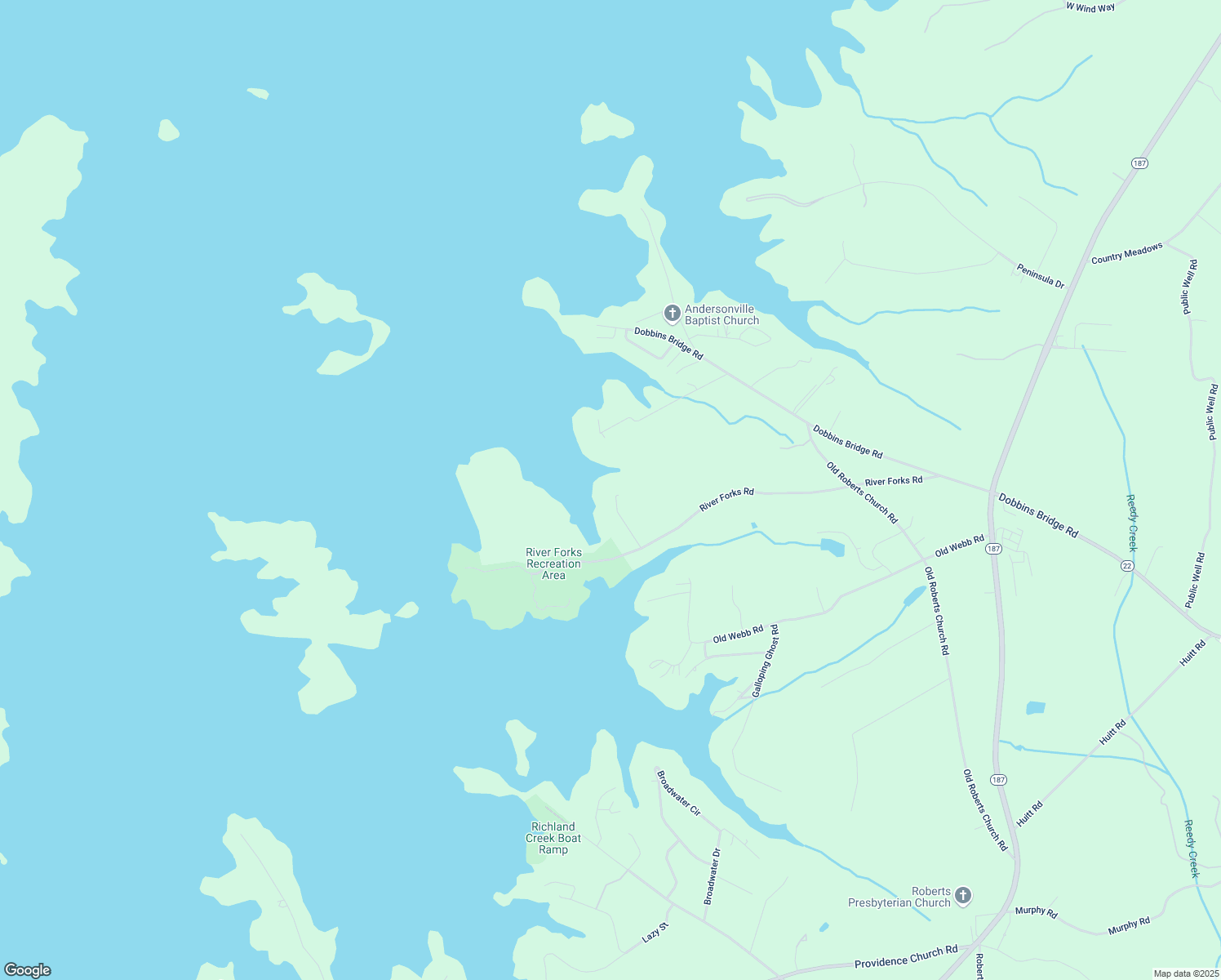 map of restaurants, bars, coffee shops, grocery stores, and more near 337 Lake Ridge Lane in Anderson