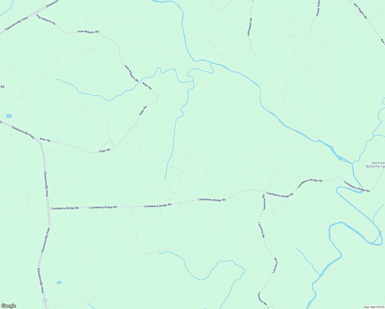 map of restaurants, bars, coffee shops, grocery stores, and more near 498 Morgan Lane in Dawsonville