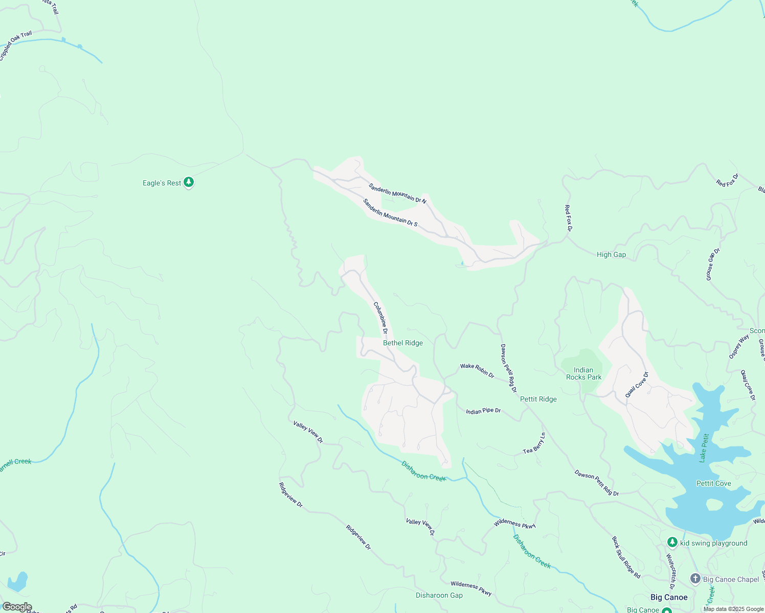 map of restaurants, bars, coffee shops, grocery stores, and more near 494 Columbine Drive in Jasper
